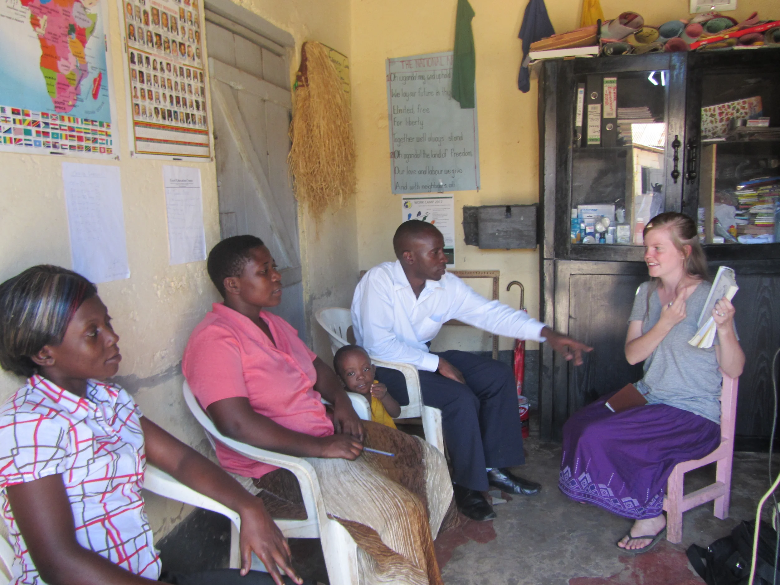 Unfortunately, even adults have missed the opportunity to learn life-saving preventative health care. Brynn Foster teaches this small group in their home. 