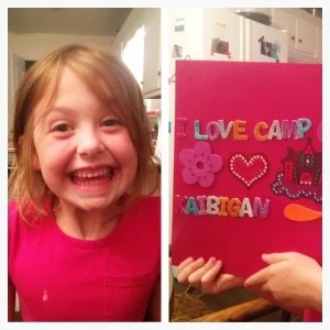 Esther Bargatze was one of the campers in Camp Kaibigan's inaugural year: 2012. This year, she was so excited for camp to start that she decorated a folder to take to camp with her.