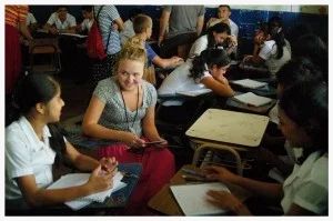 SLAM students were able to help at the local school. This school is very close to where the families have been staying. Betsy has been teaching English at the school three times a week.