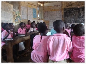 Despite the lack of supplies or the safety of a proper building, students are eager to learn. Sadly, sickness and hunger greatly diminish one's ability to learn. 