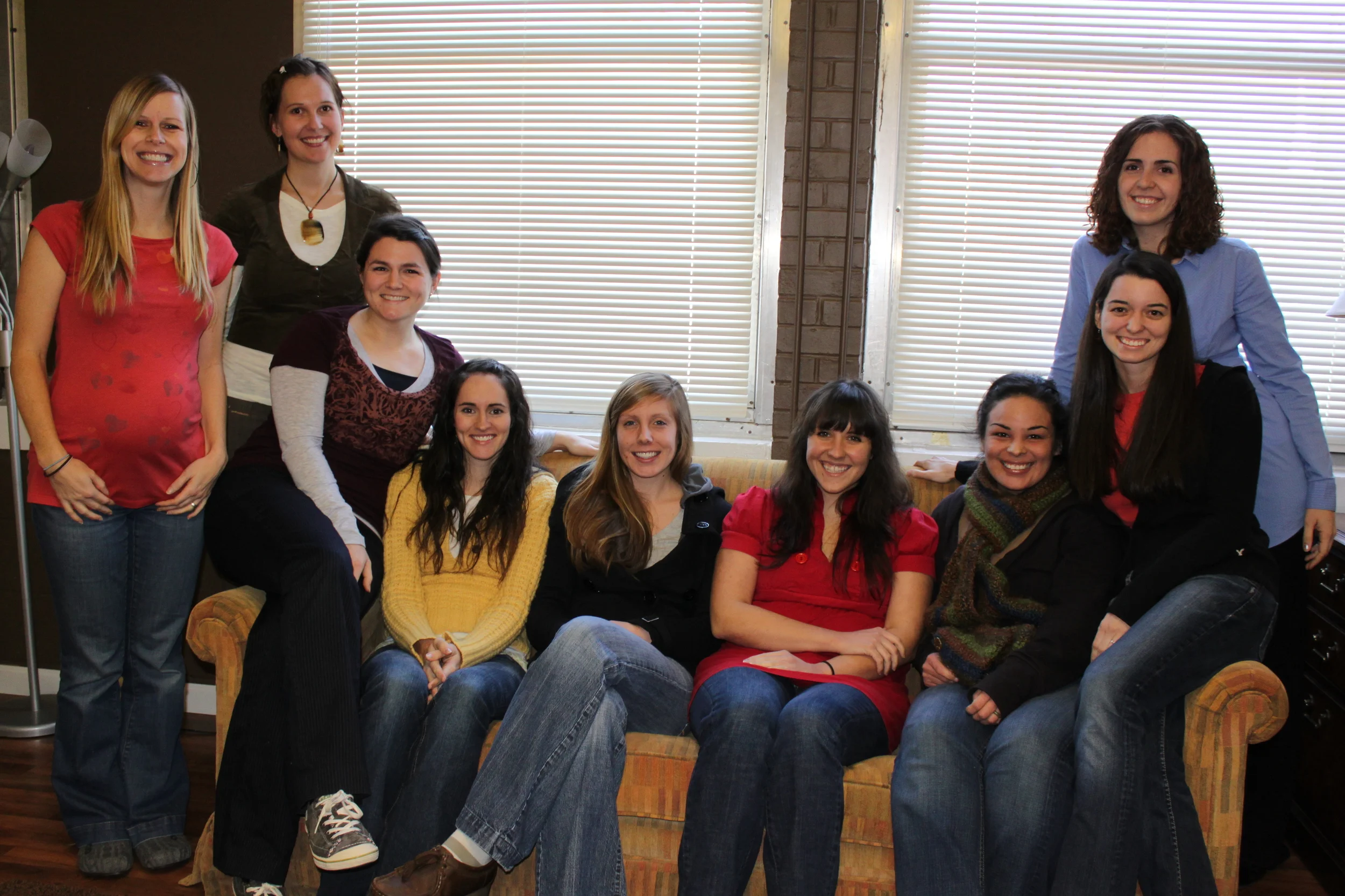 Pictured here are the inaugural instructors and students of the NOVA Childbirth Education program. From left to right: Tara Garner, Kristina Davis, Elise Buckner, Tori Roufs, Meg Mathews, Megan Fleeman, Deborah Nava, Jodi Cowan, and Celesta Bargatze (Michelle Madron not pictured).