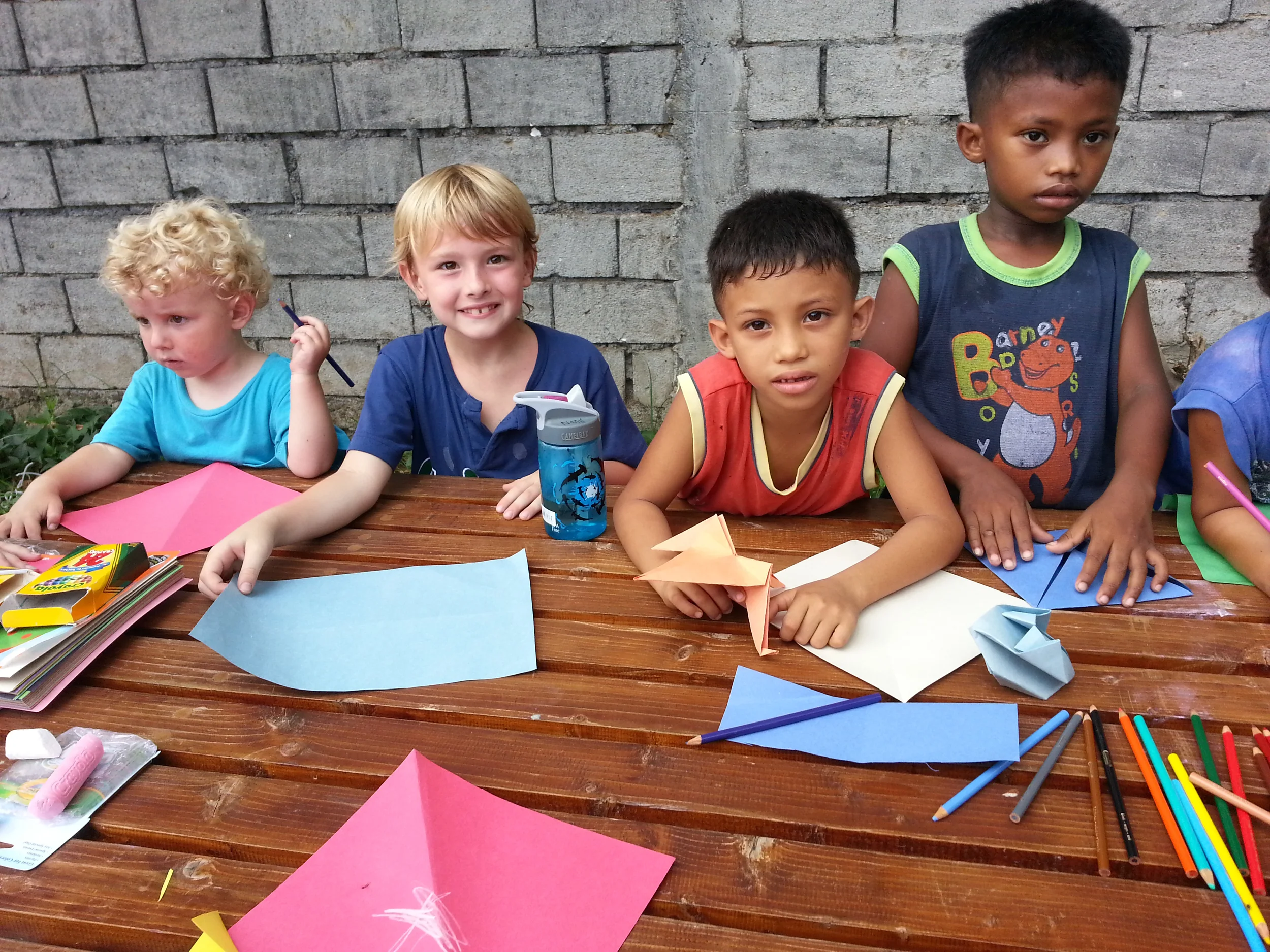 The weekly bible school that our team facilitated for the neighborhood children was a great opportunity for our children to make friendships with others as they learned through dramas, crafts, storytelling and more.