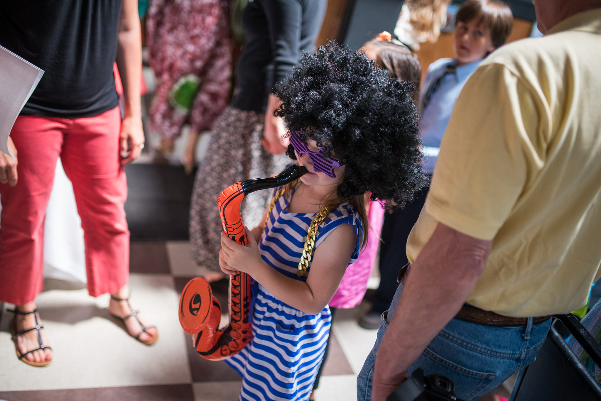 Grandchildren could participate in the "Photo Booth" alongside their special guests, complete with adequate props of course. 