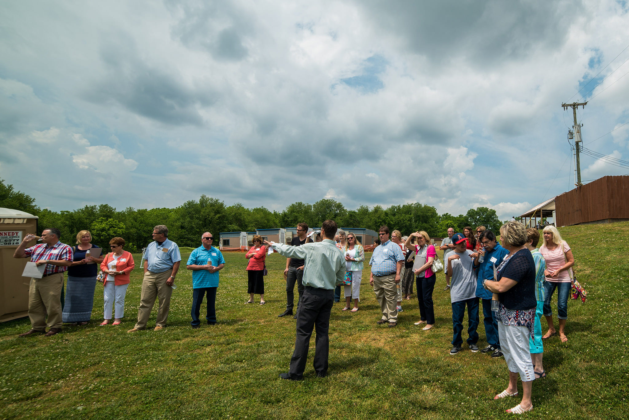 Michael Davis, Director of Resource Management, gave grandparents a tour of the G.O.D. International property, explaining future plans for the Academy of G.O.D. 