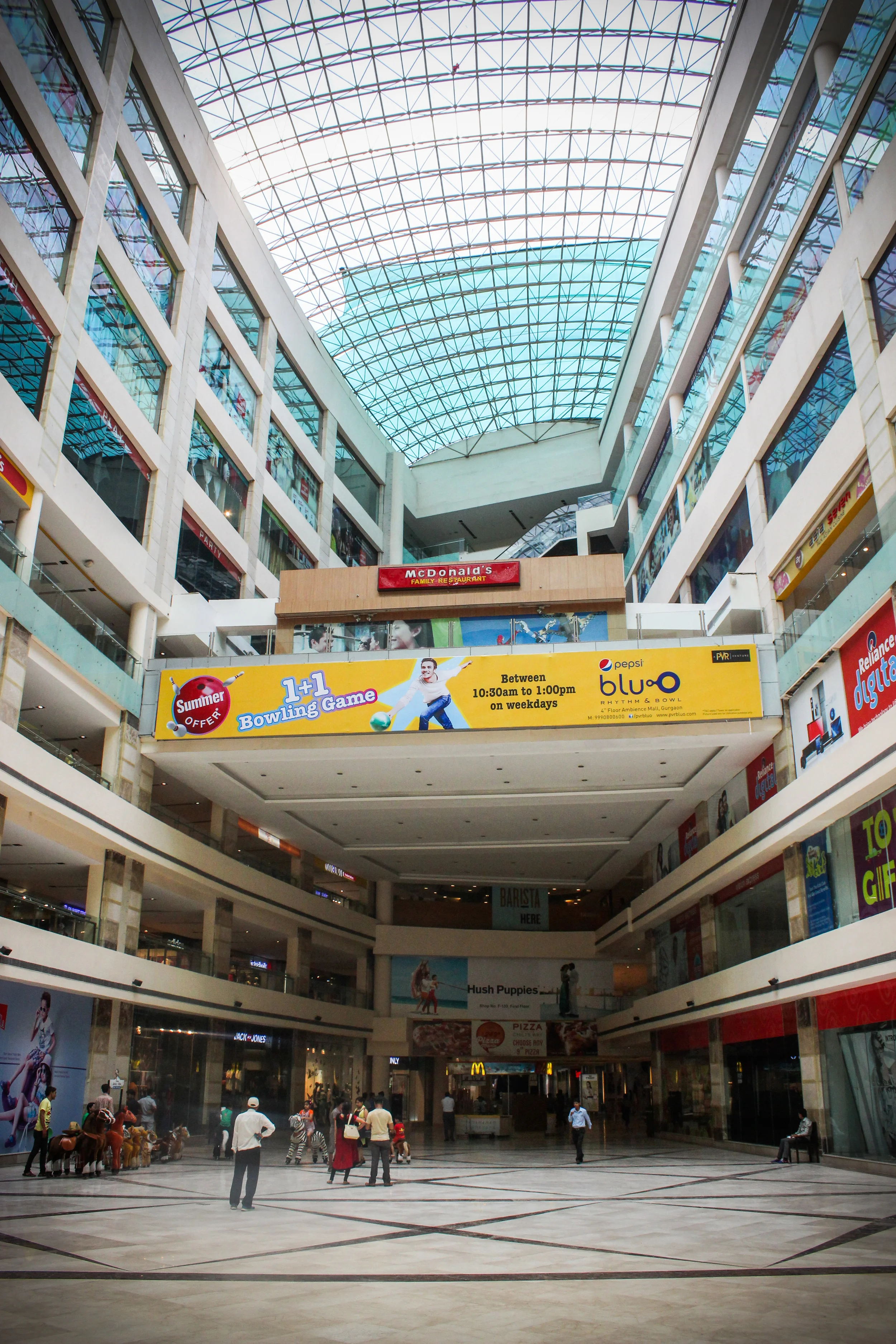 The 8-Story Ambiance Mall in Gurgaon, India. 