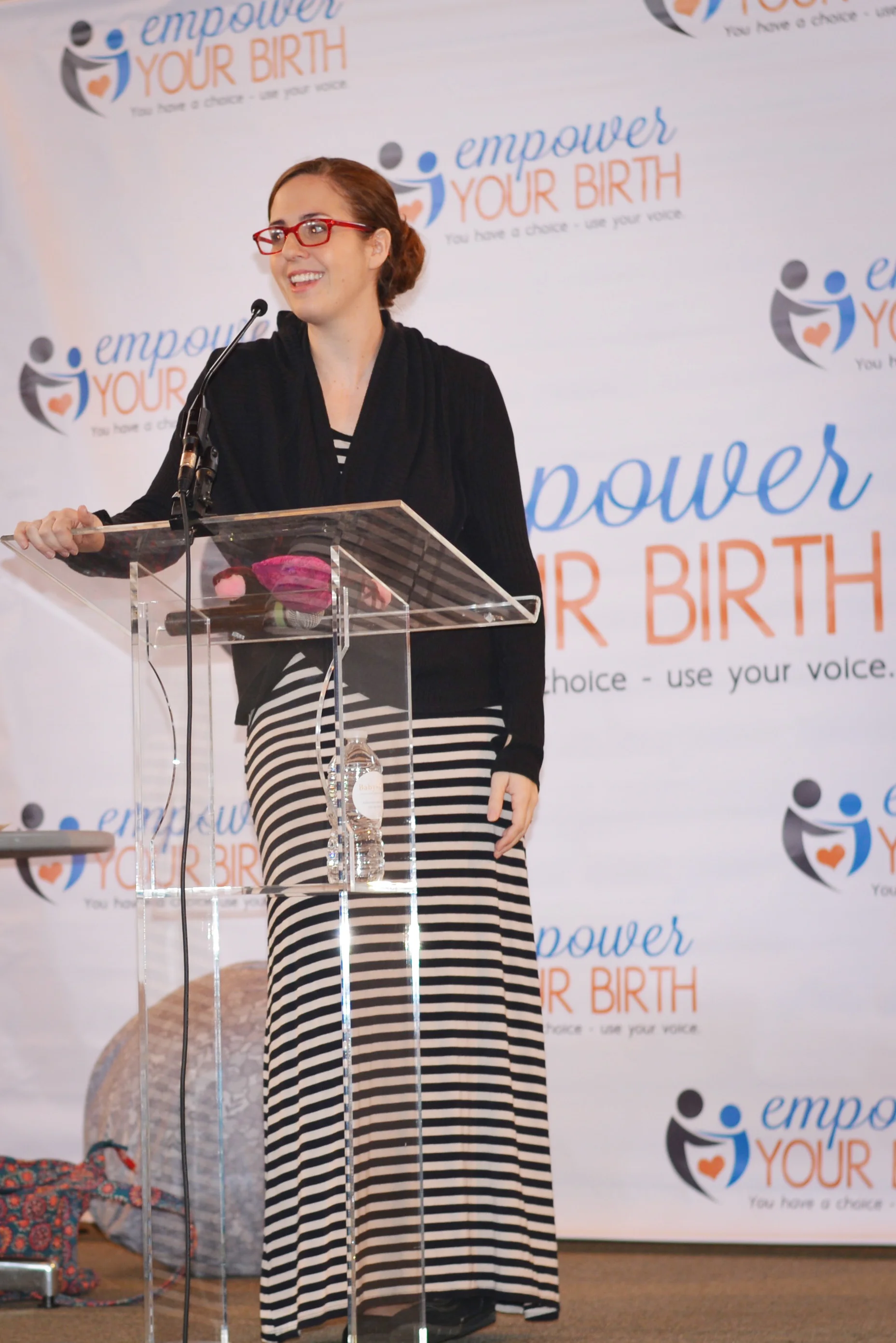 Celesta Bargatze, Certified Professional Midwife and Certified Childbirth Educator, utilizes her knowledge as a home birth midwife to instruct expecting parents on the importance of rest and continued care for the weeks following the birth of a new baby.