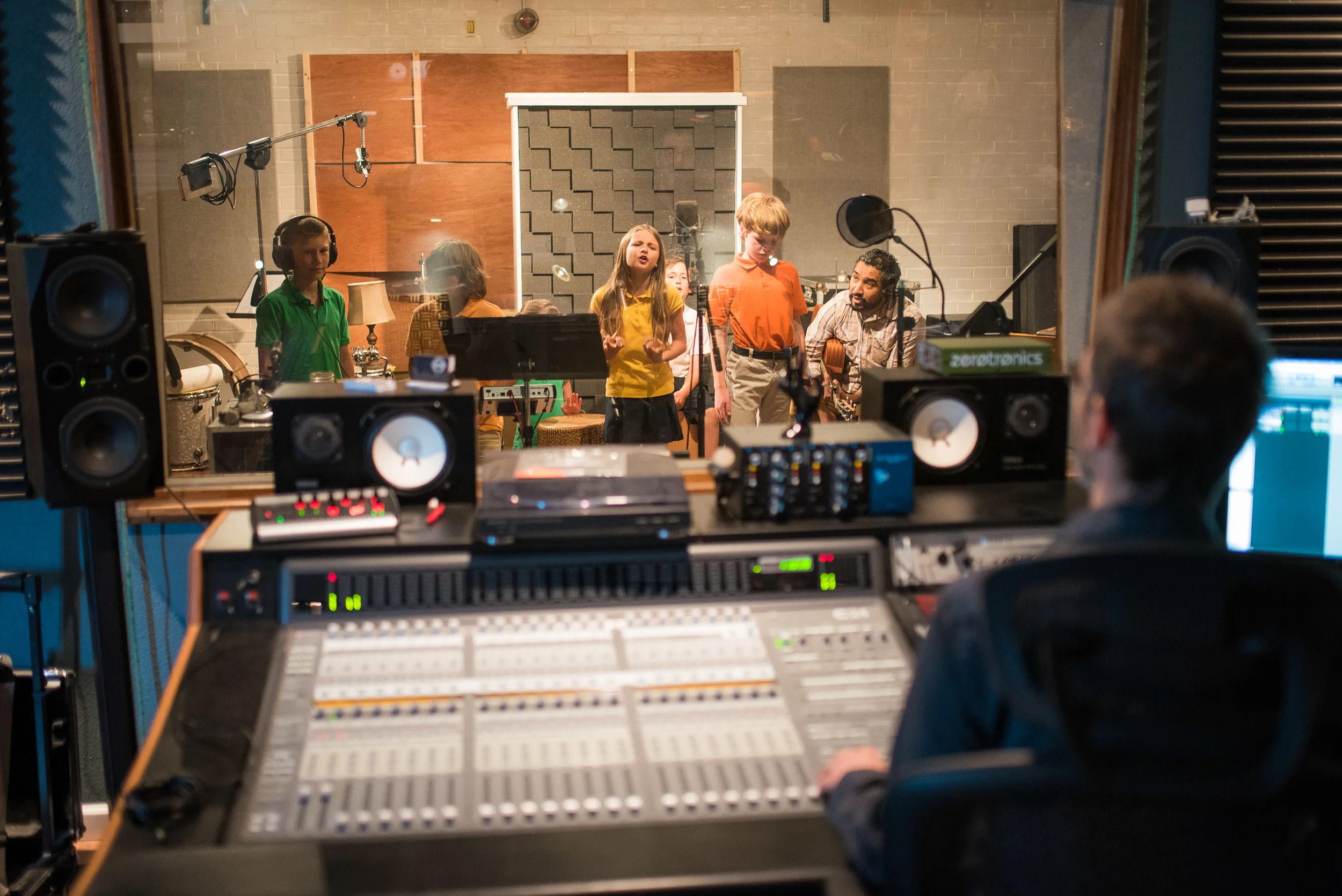 After a semester of learning rhythm and theory, Mr. Reyes’ Musical Development class wrote their own worship song for a final class project. They then had the privilege of recording it at Center Street Recording Studio--an experience they will not forget!