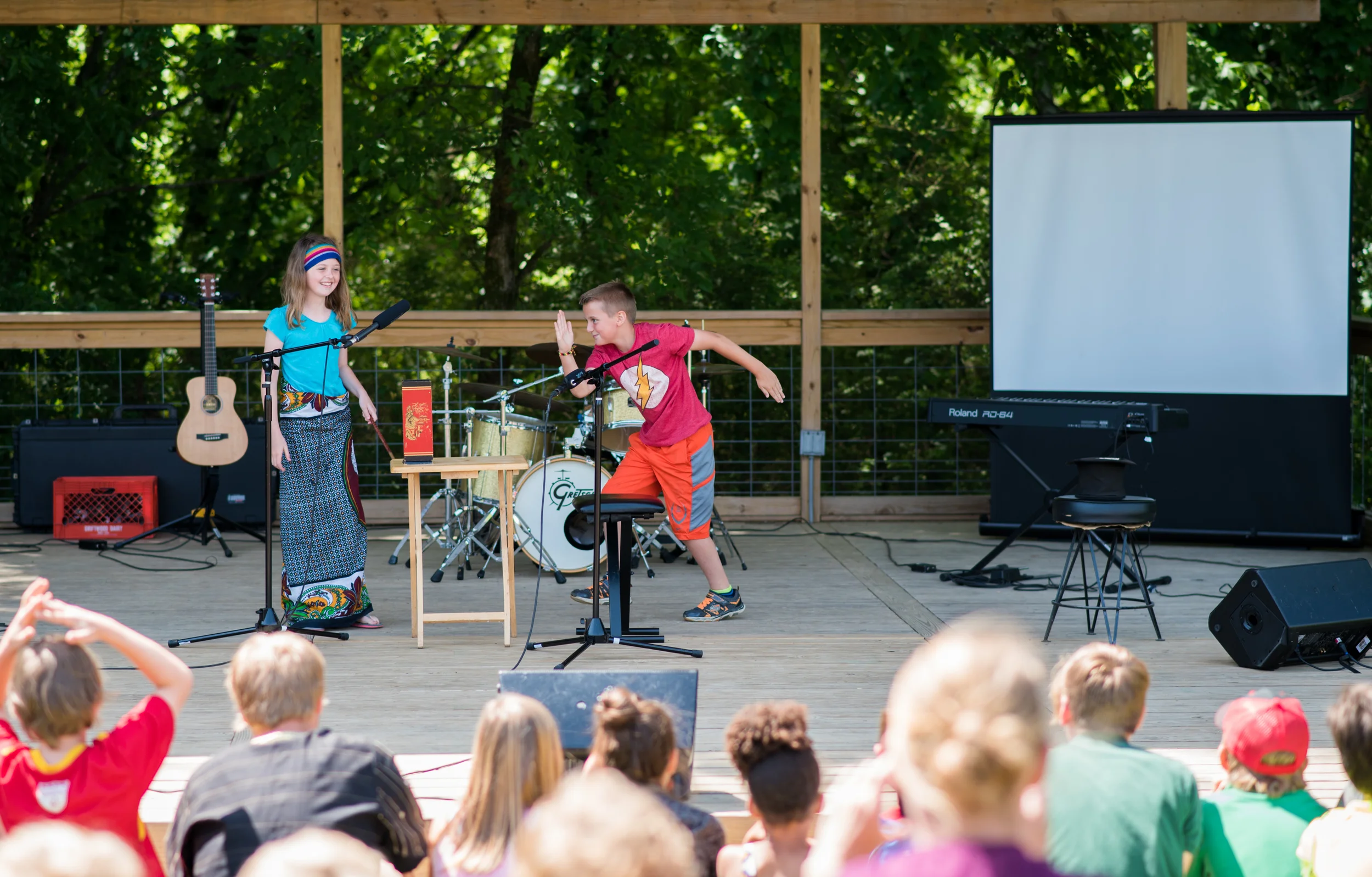 “And now ladies and gentlemen, your very own Magic Show!” Bargatze sisters, Esther and Adia, and cousin Caleb Glenn announced at the All-School Talent show. Grandchildren of renowned magician Stephen Bargatze, this crew wowed the crowd with their tricks and performance abilities. The show lasted for over 2 hours, and was packed with musical performances, gymnastics, scooter tricks, and even an ultimate dance-off, won by Kindergartener Ajay Maute!