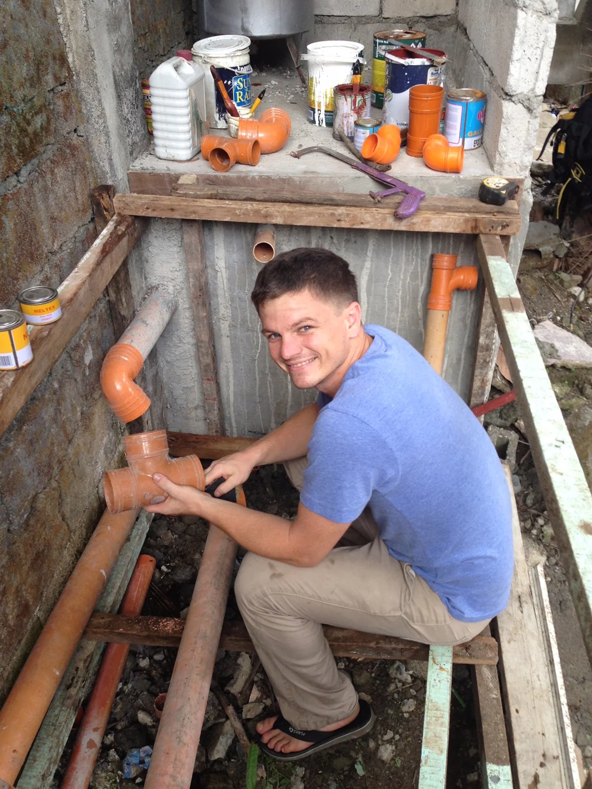 Jason's plumbing skills provided a much needed service to Mercy In Action Midwifery Clinic in Olongapo City, Philippines in 2013.