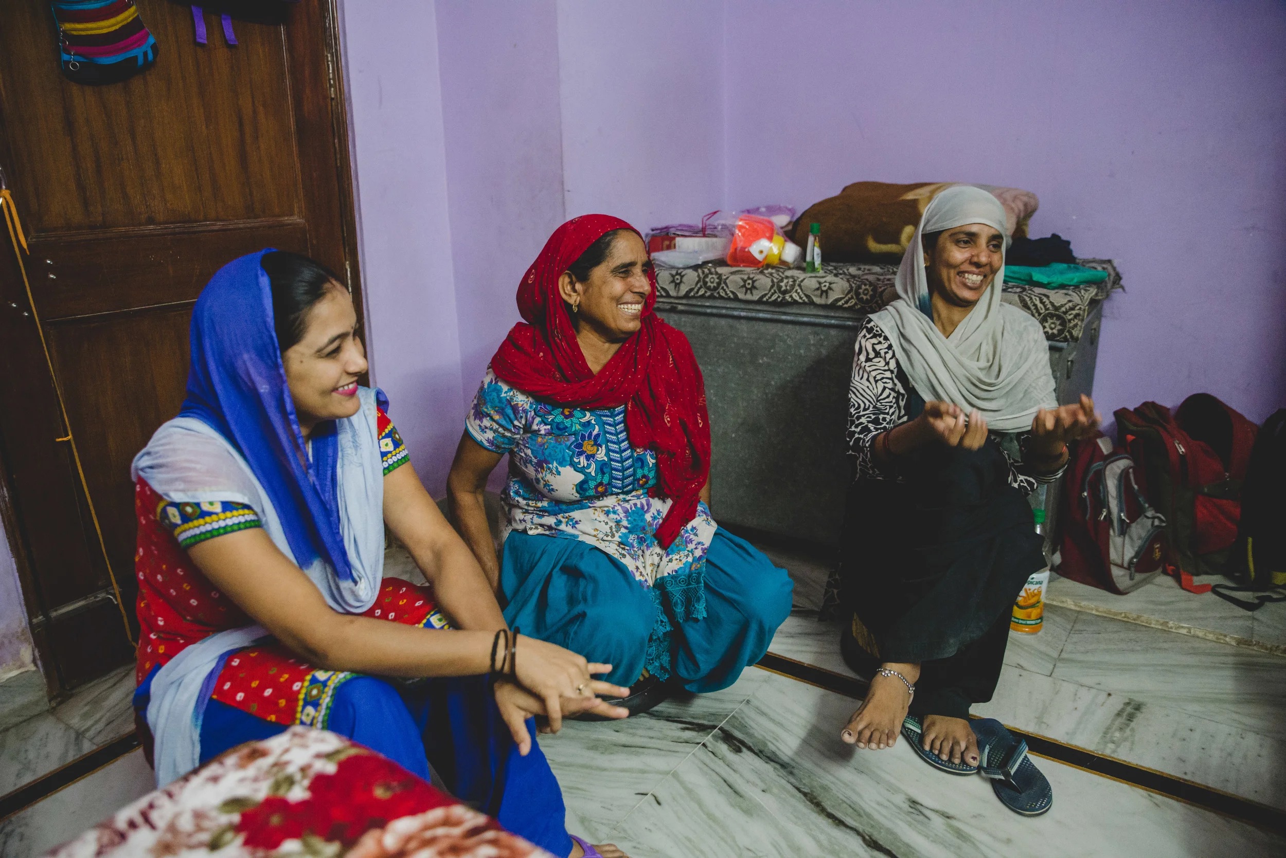 The more women were present for an interview, the more comfortable they were to share. 