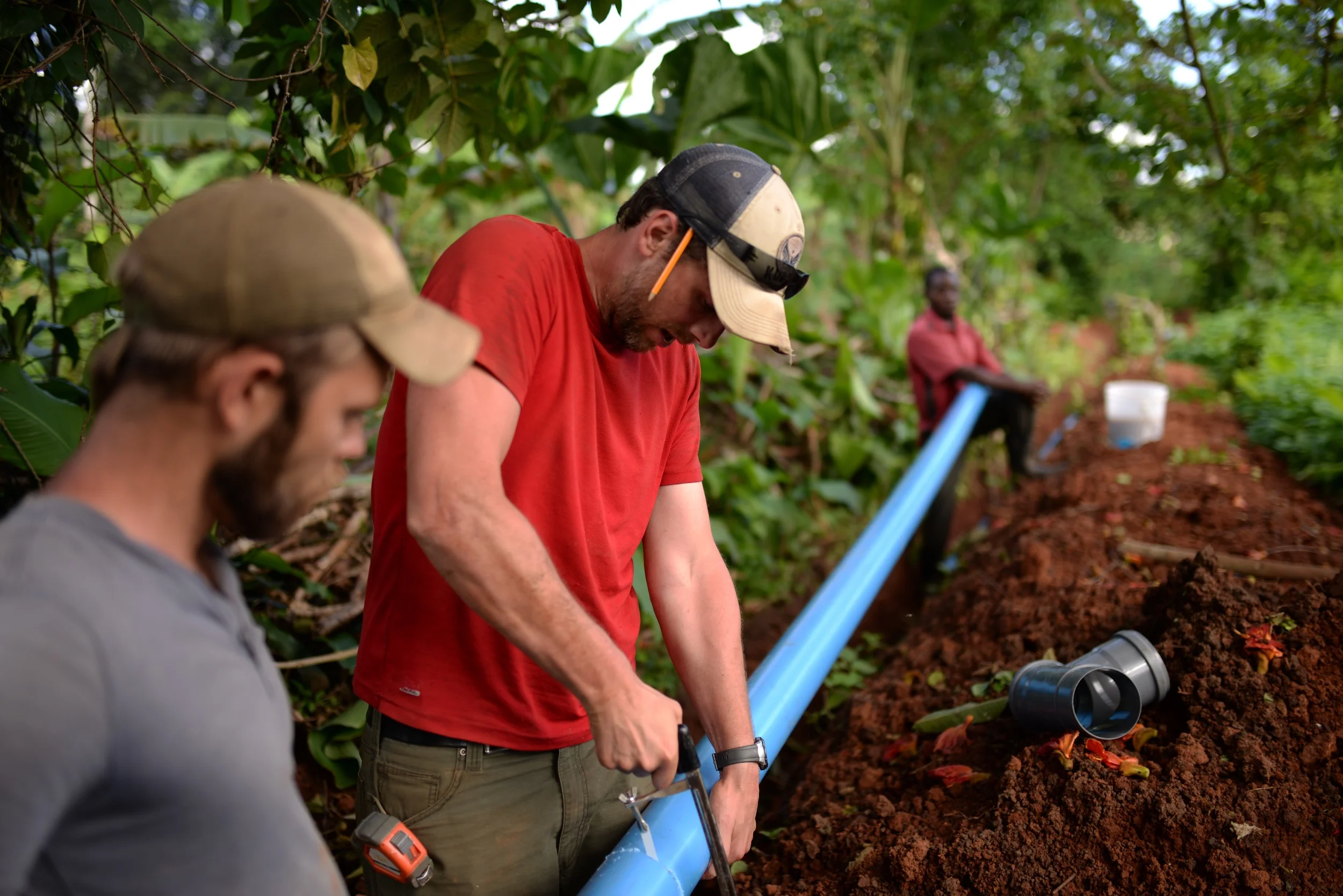 Josh Kurtz manages a project in East Africa through our program, NuWaterWorks. This water pipe will provide water for the homes of nearly 100 people, in addition to providing irrigation of 5 acres of sustainable agriculture. Josh developed a passion for making water accessible for people upon seeing the detrimental effects that a lack of water had on those with whom we work in East Africa. 