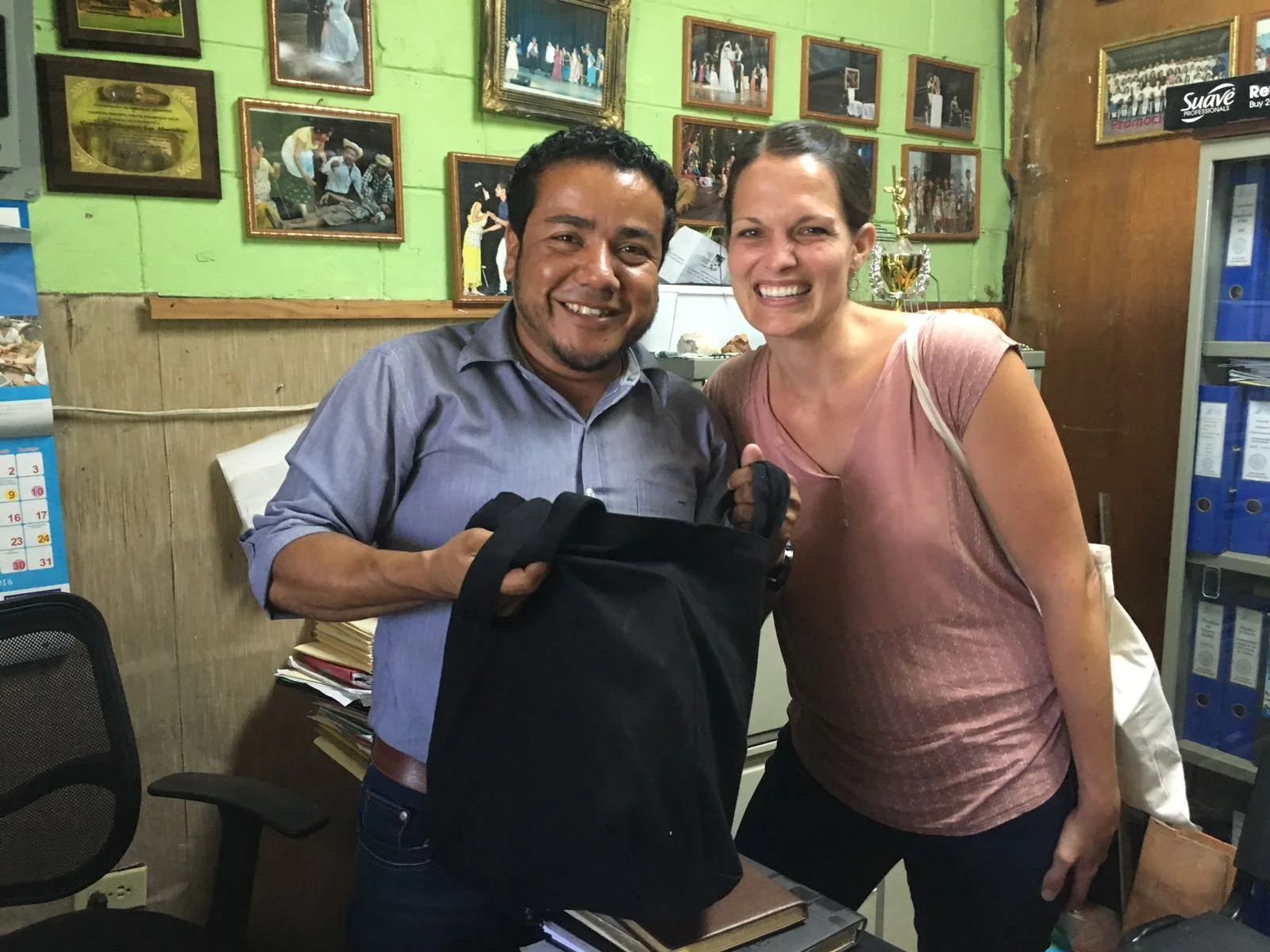 One principal told us, "I only have one pen." When we handed him a bag of school supplies, he looked inside and said, "I'm going to give some of this to a new teacher I know who hasn't been paid, she has no supplies." 
