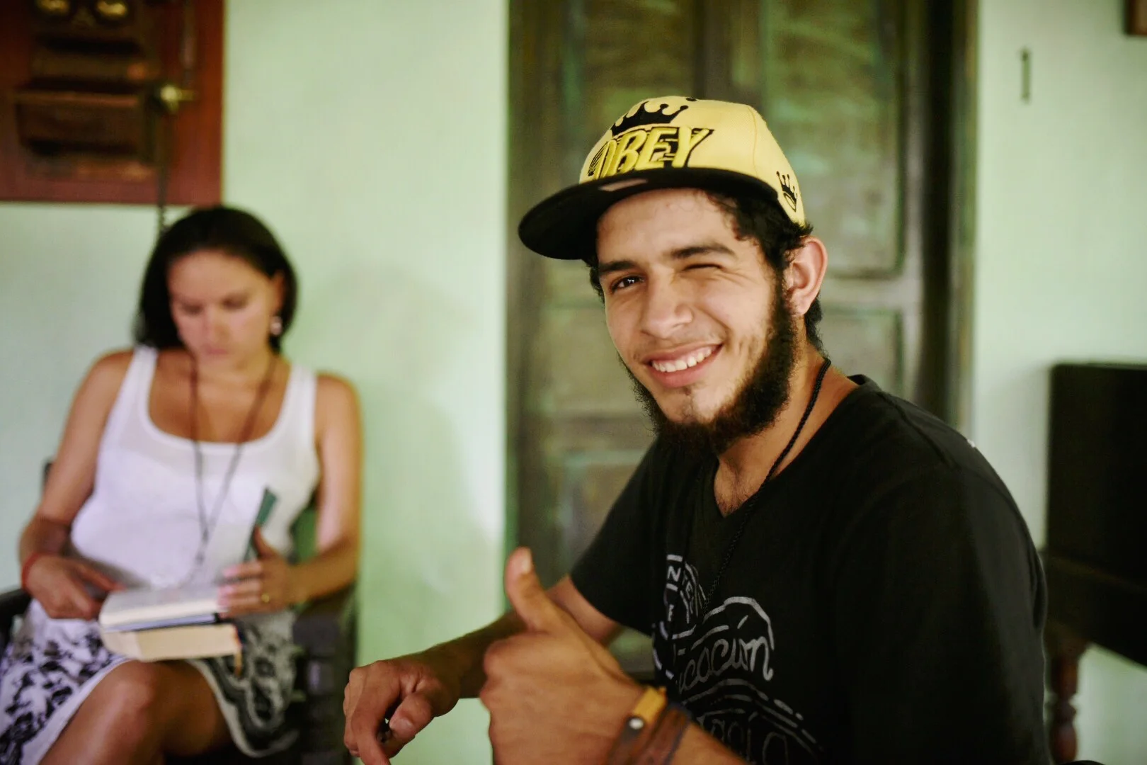 "Last December, this young man showed up to our Bible conference and decided to give his life to the Lord. Initially, a bit rough around the edges, Wilmer started to learn God's Word and apply it to his life. Today, he is an active member at our community center. His heart for the kids in the area shows up in his smile. This weekend he expressed the calling God has given him and the burden he feels to see the kids of the area have a safe and nurturing environment. His big project is to organize a youth soccer league on our field!" --Gregg Garner