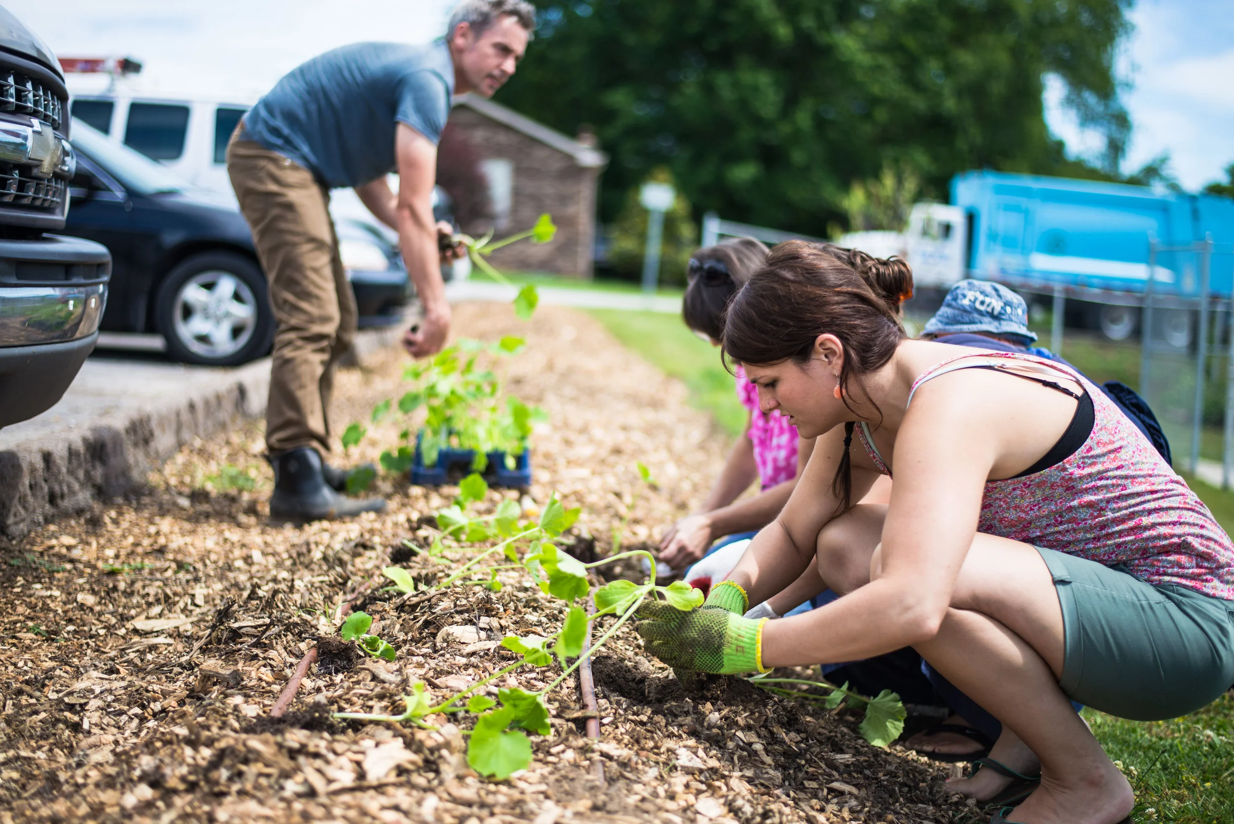 The generosity of volunteers is what makes our garden grow, literally. Denise Bennecker not only manages our kitchen for the school lunch program, she is also involved in growing the food in our garden and landscaping around our property. 