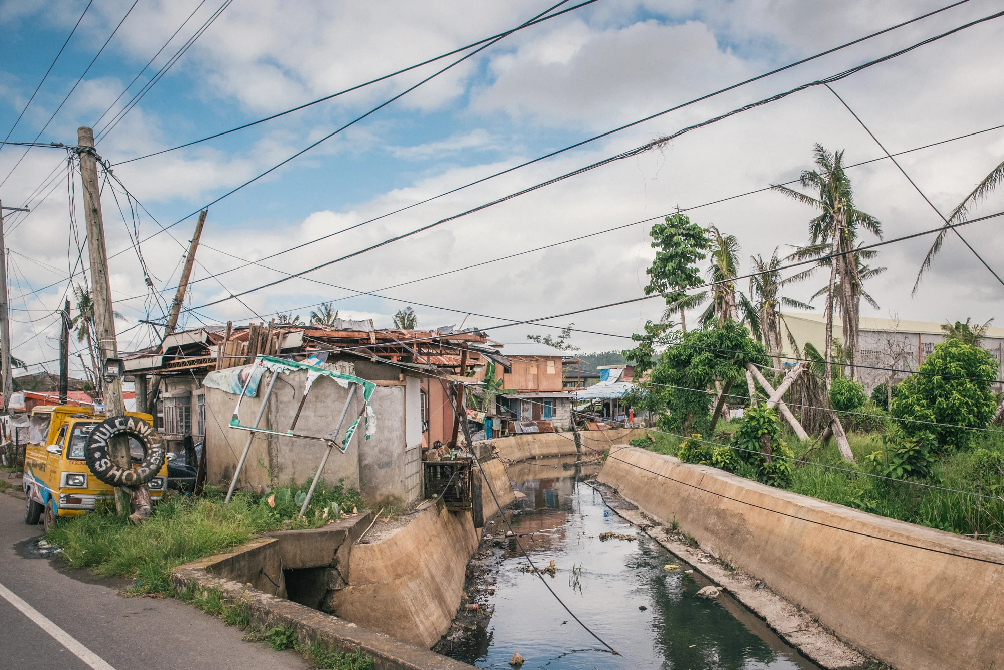 The infrastructure surrounding Tacloban City, Leyte still offers visible reminders of the typhoons destruction. 