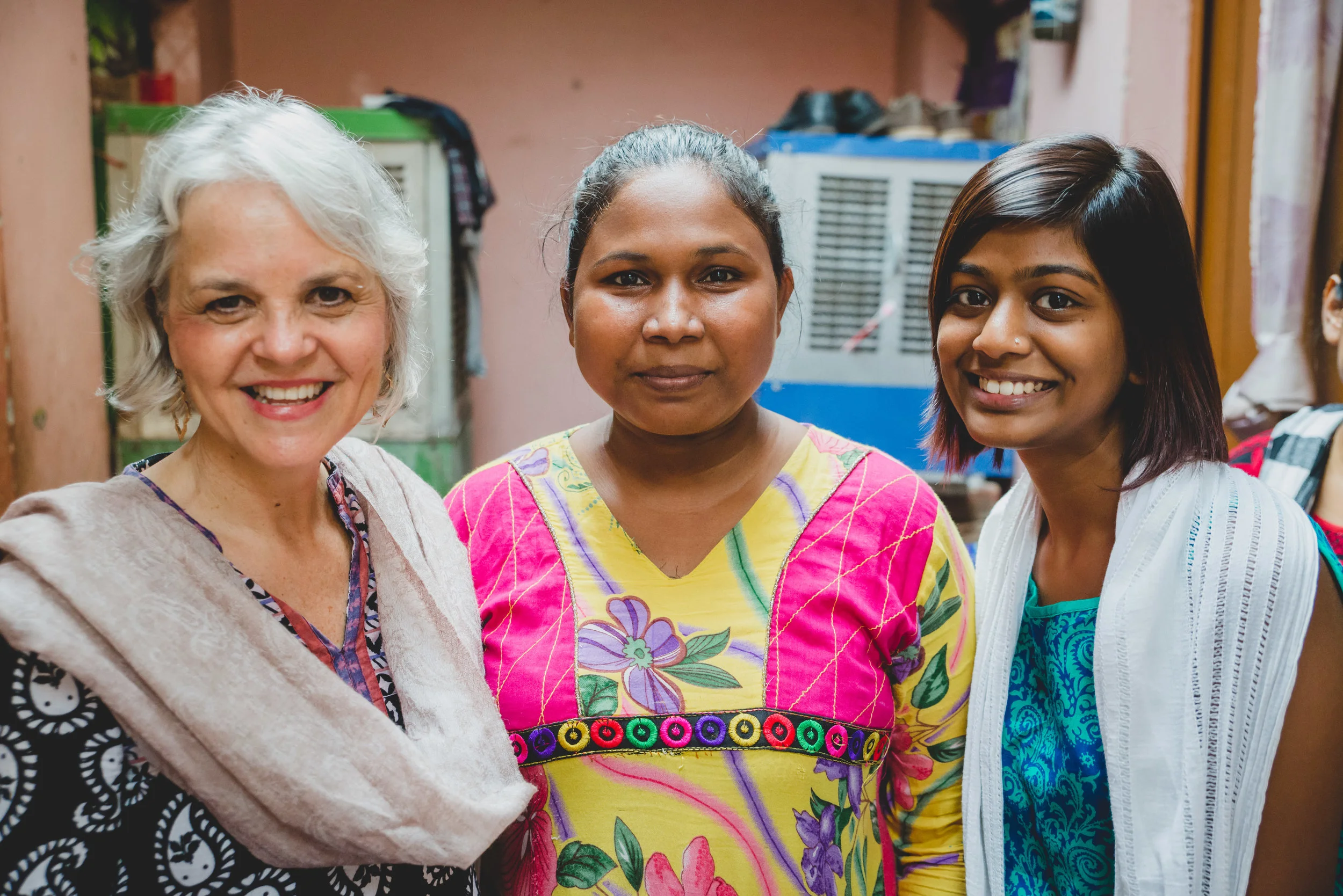 Rosemary initially met Jyoti and Nemati as she participated in ethnographic research on Indian women's childbirth experiences. 