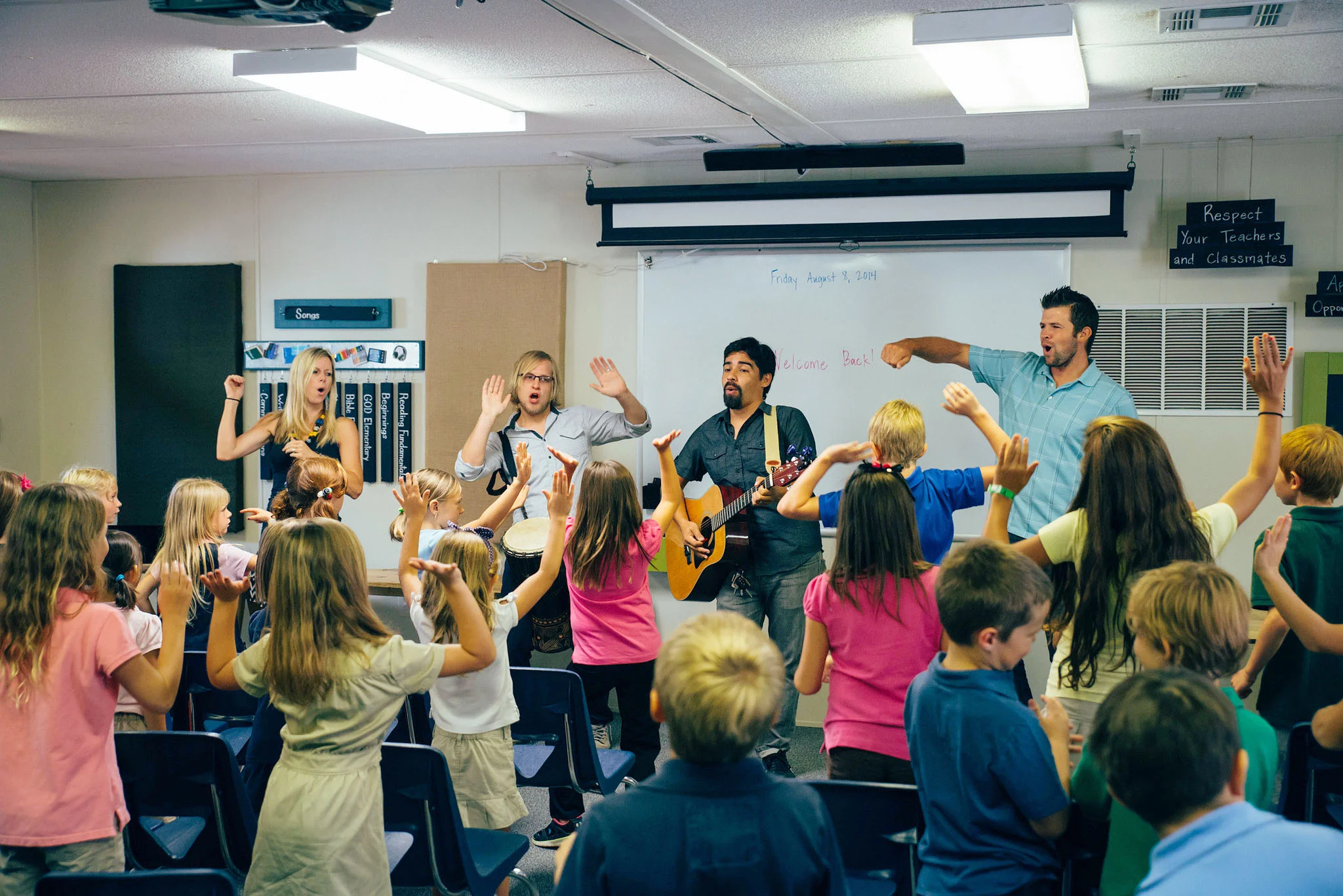 Everything we do, we do “as a band.” Whether it’s beginning the Academy for G.O.D., or performing original plays and musicals, the bond of peace that ties us together is, in part, due to the addiction we have to doing things together. Laying aside personal ambition, we have a lot more fun. 