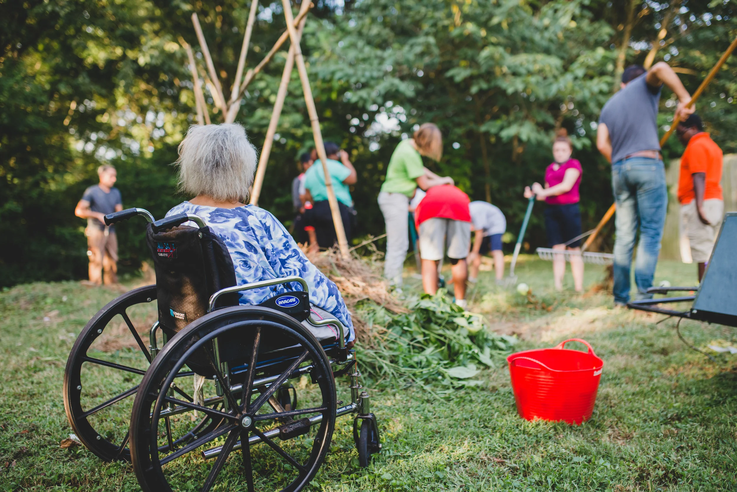 The transformation of the Hopewell neighborhood has been truly remarkable, and anything but abstract. These kids in our after school program planted a garden for one of the widows in the neighborhood. 