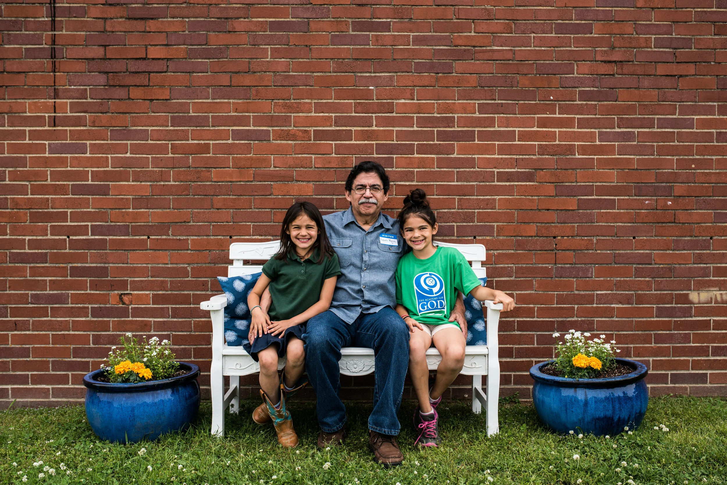 Connecting the generations: Robert Munoz Sr. visiting his granddaughters at the Academy for G.O.D.'s Grandparents Day. Robert's son, Rob, has been a part of the ministry since the early years. We welcome Robert as a regular visitor who worships with us, grateful for the thriving place his kids have made home. 