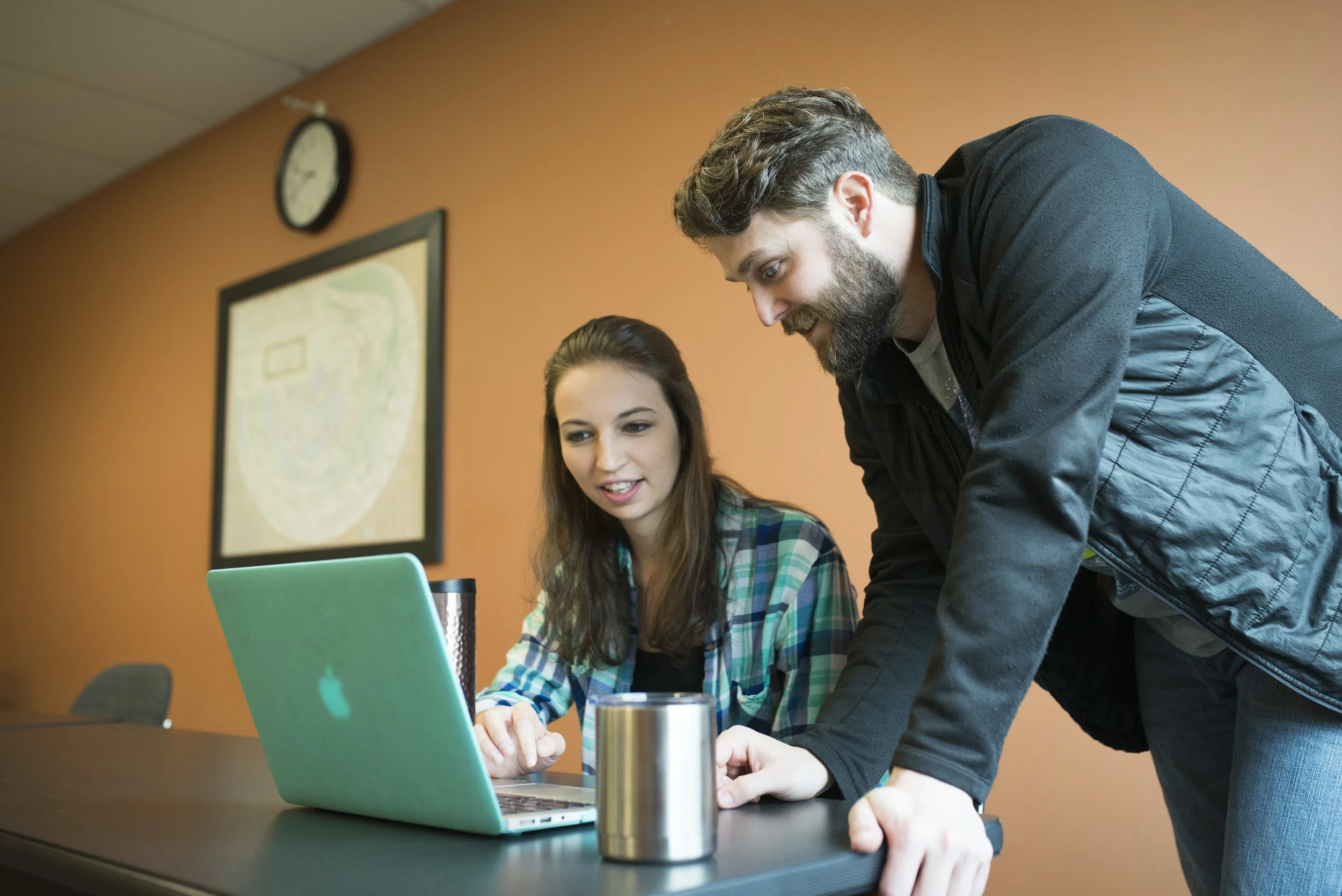 Derek Bargatze, manager of Students Living a Mission, works with Brianne Botzum to finalize community service opportunities in preparation for a busy summer. Brianne is developing her administrative skills as she assists in all of the behind-the-scenes work that makes our NSHVLL service weeks possible for hundreds of students each summer. 