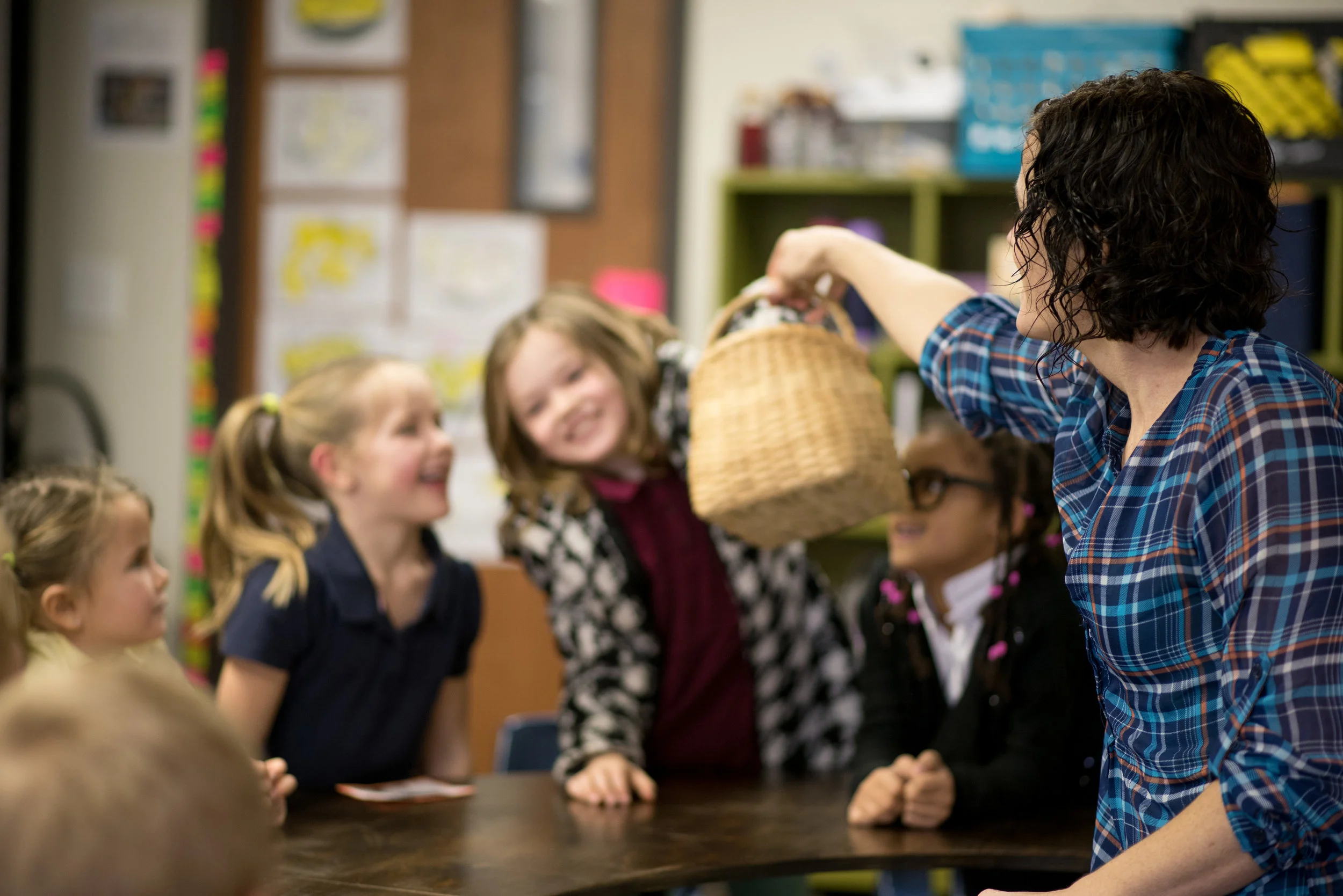 Mrs. Loeffler does a classroom activity to help students become more aware of different kinds of emotions. 