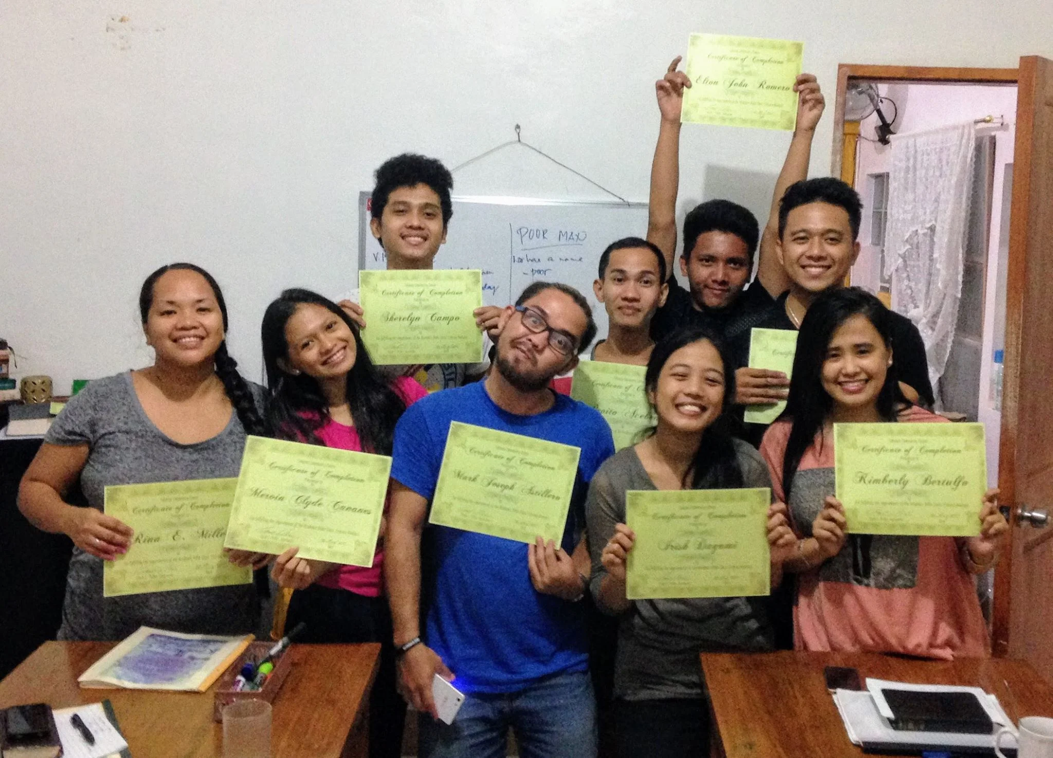 Students from the 7 week Bible course eagerly participated each week in effort to become better at reading and applying the Bible to everyday experiences. 