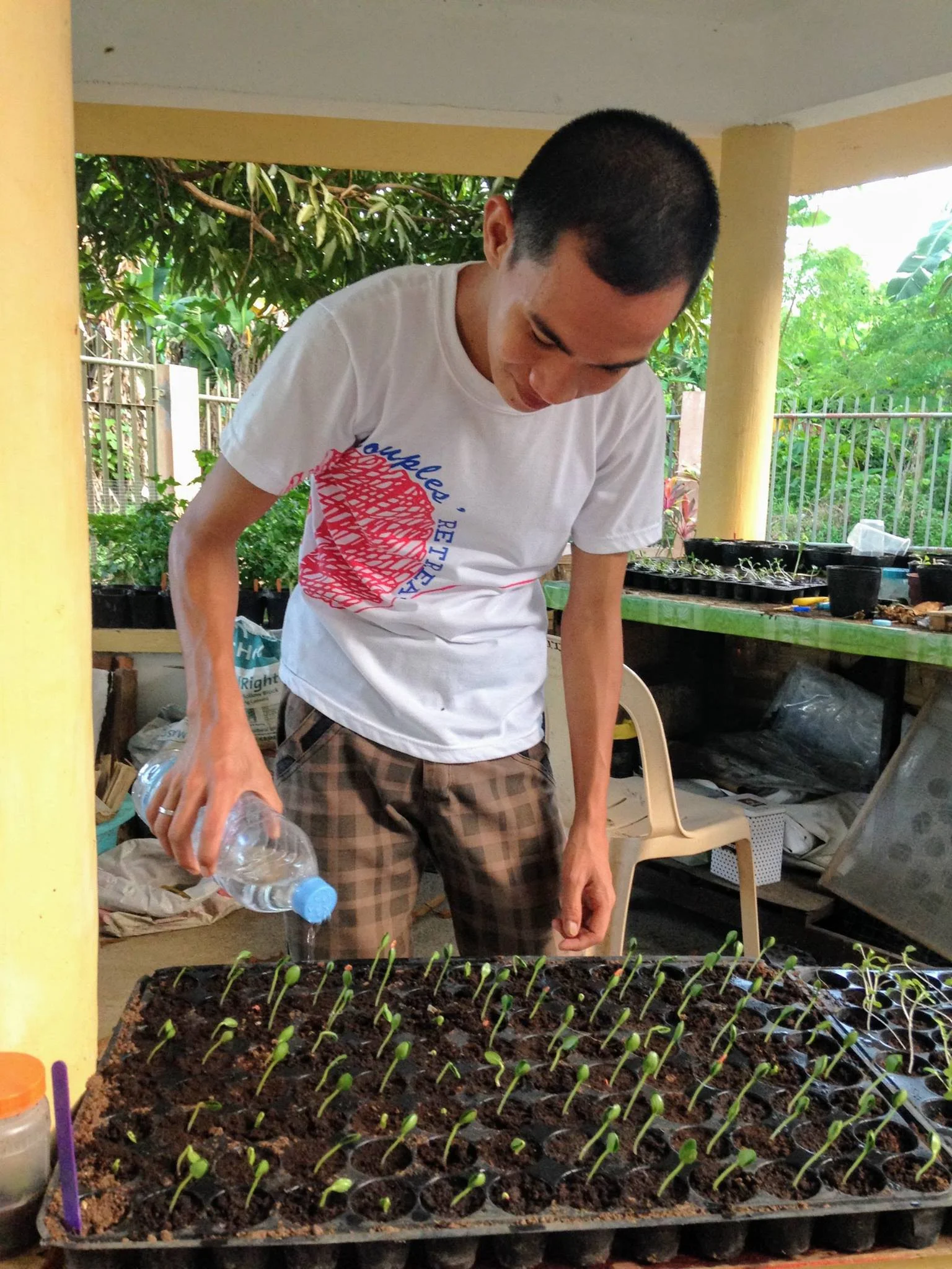 Developing a garden was one of the variety of skills Pepito was stretched learn during his internship at Tahanan. 