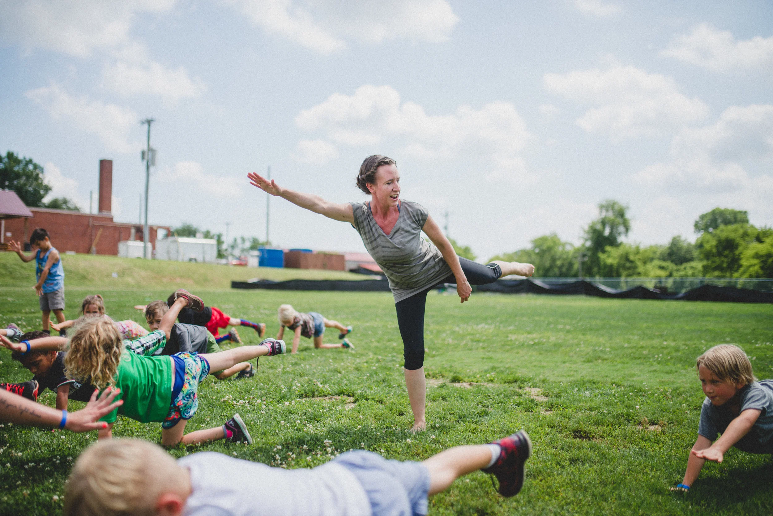Sarah Corniea, certified Yoga instructor said of her time with campers, "Yoga poses a challenge to the campers as it requires mental focus to get their body to move into stretches and balancing poses. It is a joy to see campers come out of their comfort zones and learn how to focus in the moment and become aware of how their bodies move!"