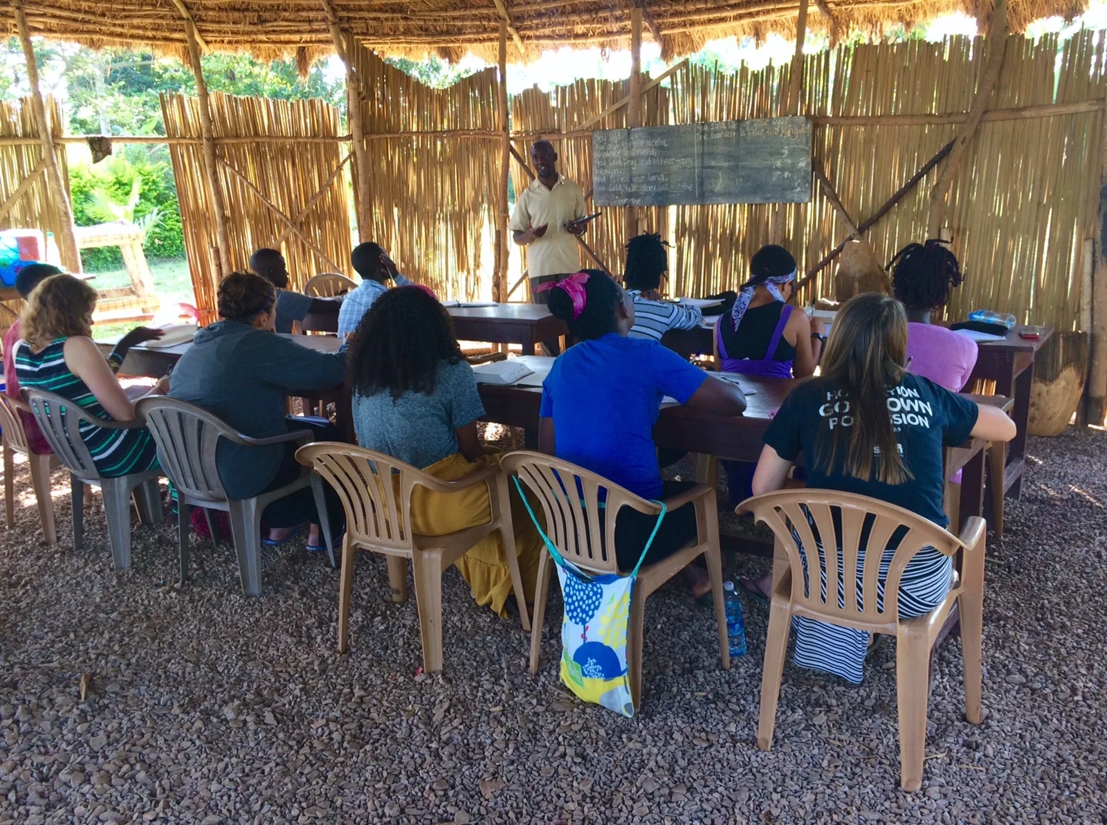 Immersion participants engage in a Bible class at the Institute EA. The students' journey parallels one another's, allowing for engaging discussions. 