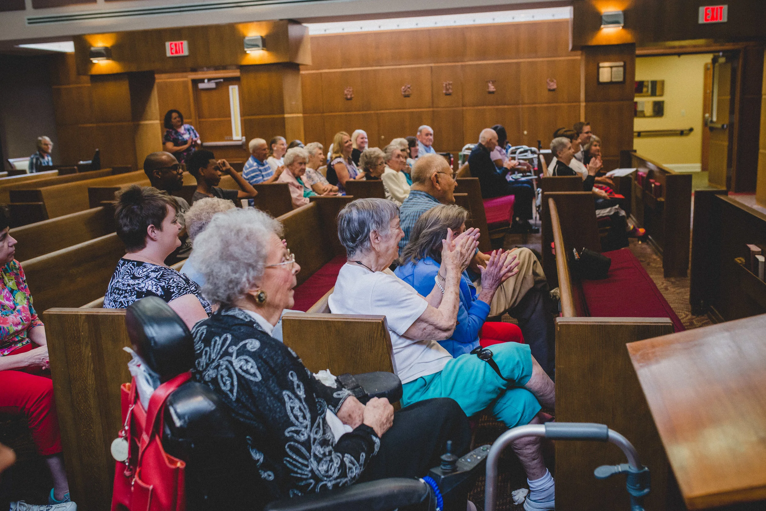 When the girls came in for their performance, elderly residents couldn't believe they had costumes and were putting on a full-fledged variety show, just for them. Their comments after the show: "You blew our minds!" and "you girls HAVE to come back!" 