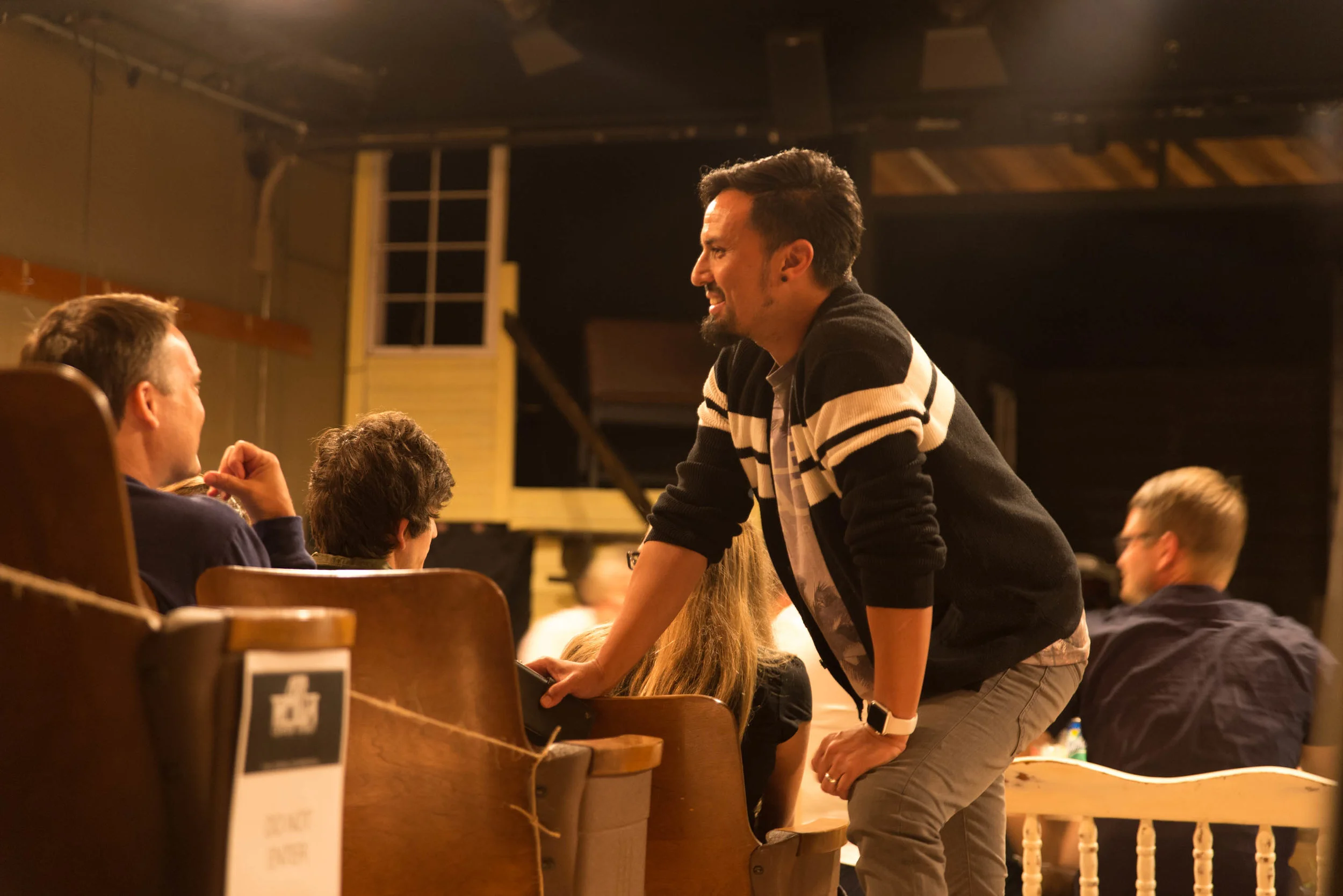 MENTAL Writer and Director Gregg Garner dialogues with audience members about the play's message. 