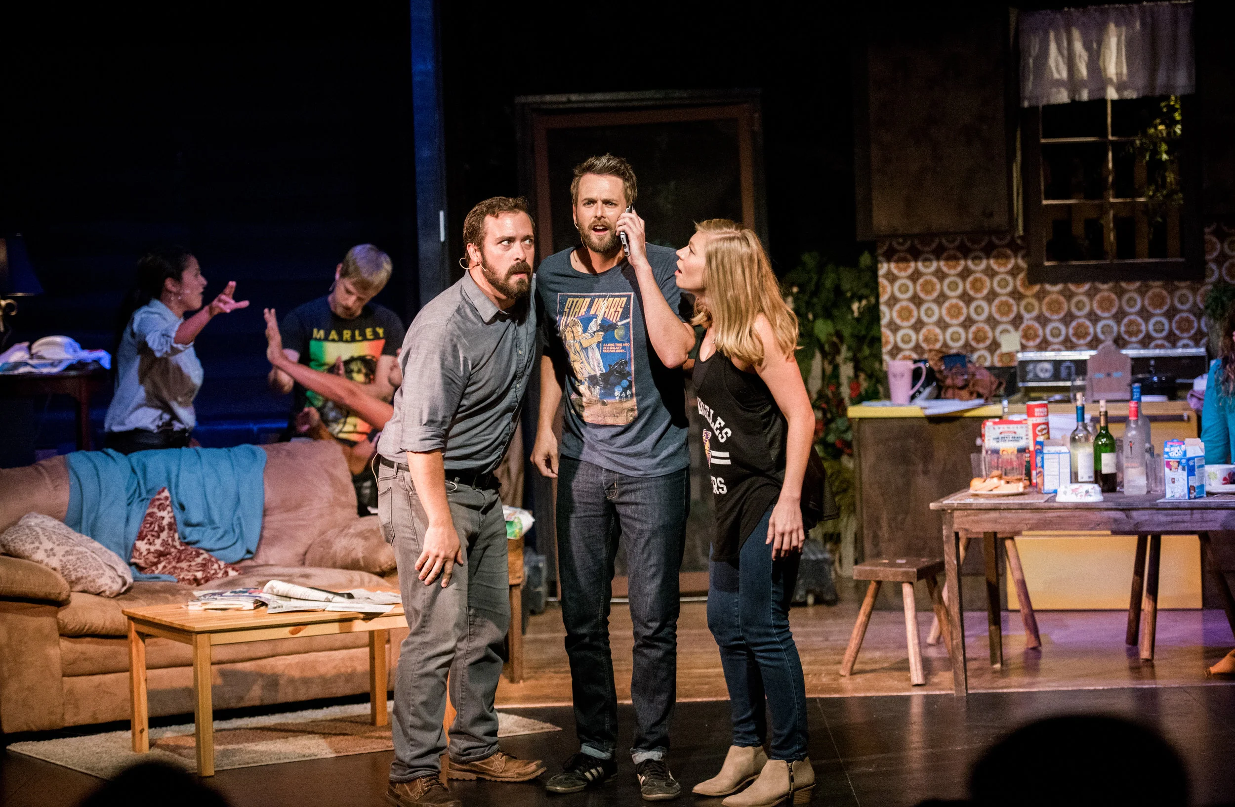 The Clark siblings give consistent comic relief in the midst of their hard-to-swallow childhood experiences referenced via creative flashbacks. 