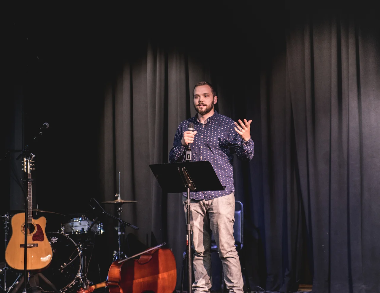 Stephen Carver's speech had most of the audience in tears as he testified that "a biblical education is the most important thing you could ever do." Stephen is a plumber for MCH and a member of the G.O.D. India team.
