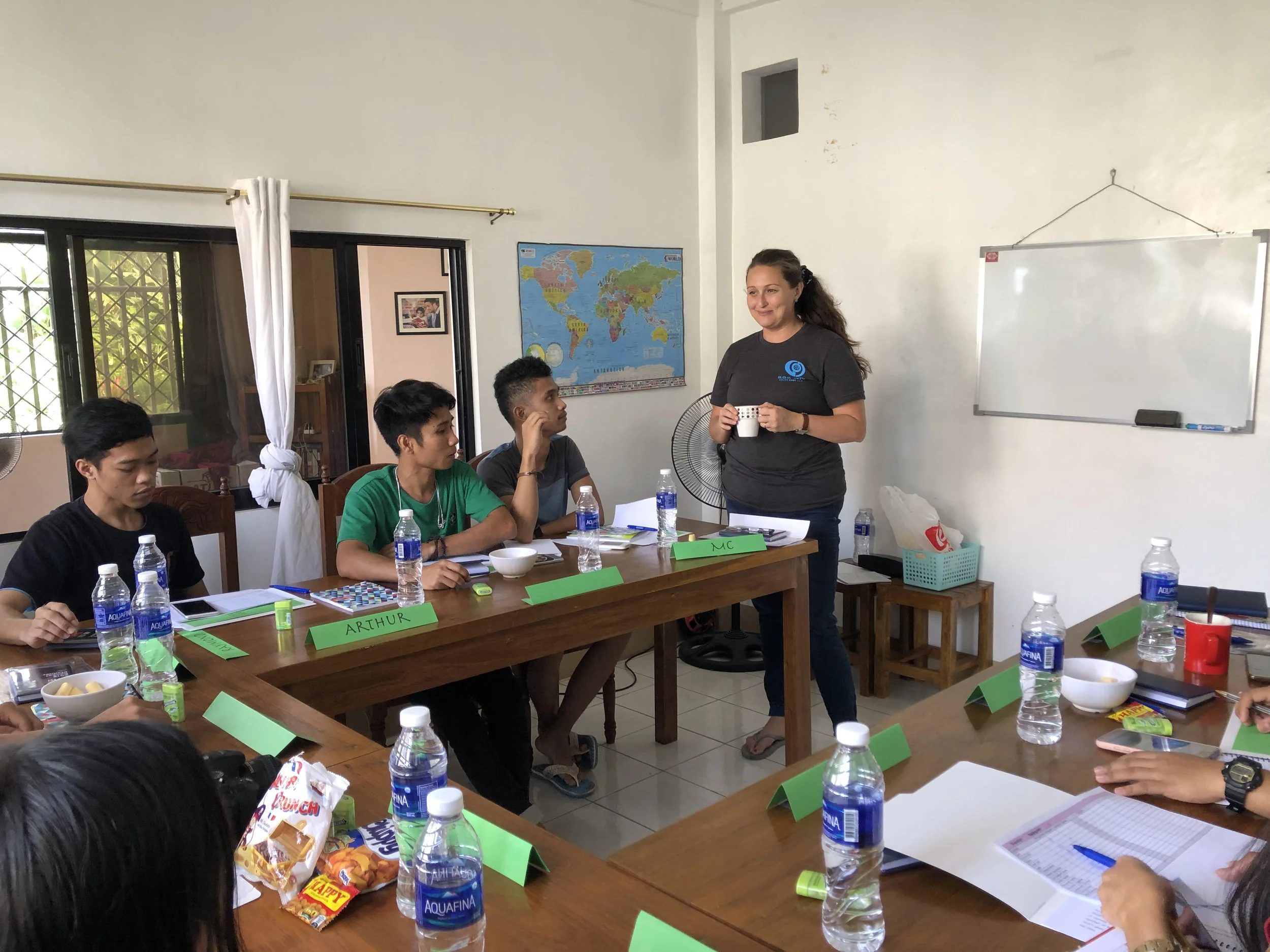 SEA middle manager Candace Galford teaches on skill development and proper work ethic on a job by encouraging the young professionals to make their days “count.”