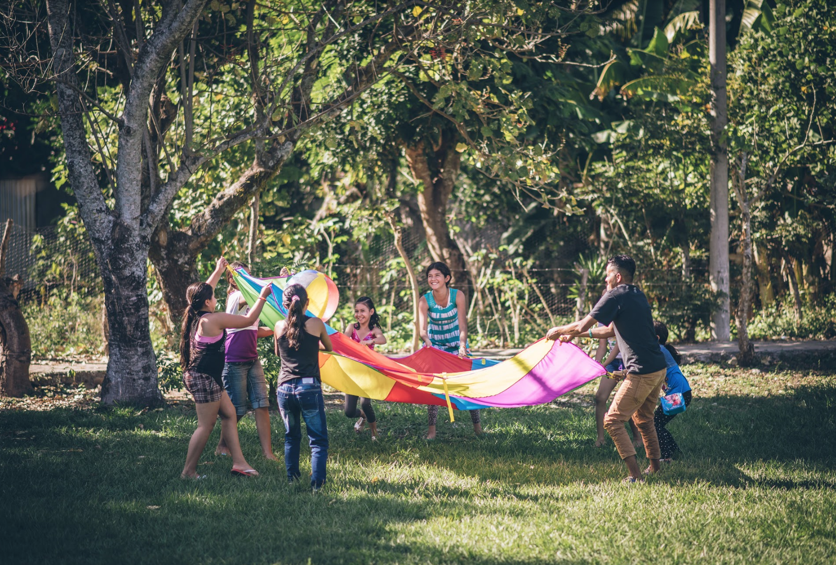 In El Salvador, families gather on our campus for games, food and celebration. We’re grateful for scenes like this, where children can play in safety, and for the part you play in making it happen.