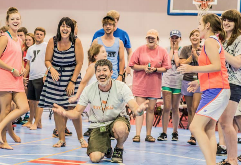 Billy and Kelly Fly with their youth group, at a NSHVLL service week, 2015.
