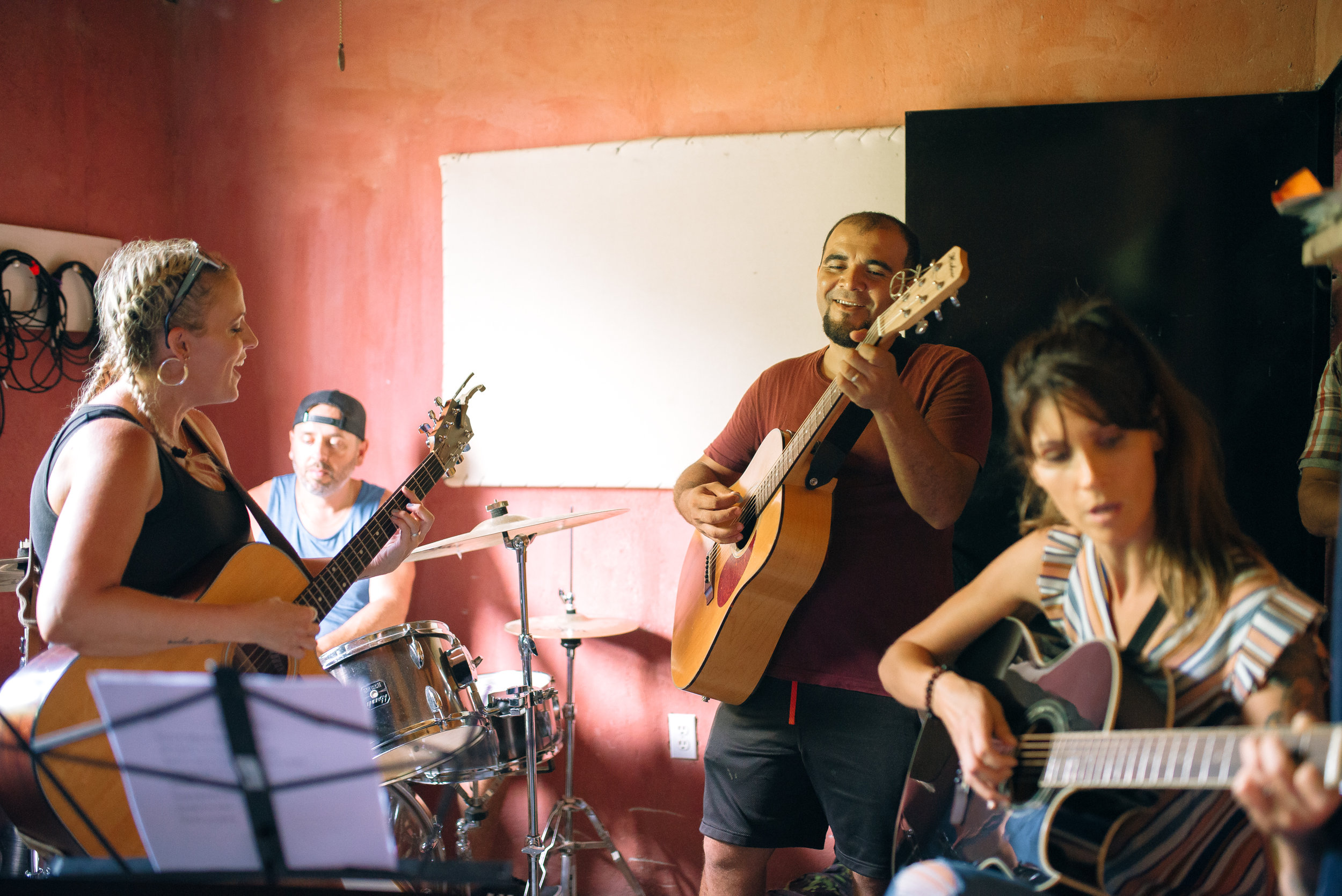 “During the music workshop, the team taught harmony, worked with multiple guitar players & gave piano lessons. I focused primarily on teaching band dynamics. In a band, it’s important to watch each other, to listen to each other, to be alert for cues and signals, specifically from the leader, and then to respond accordingly, so that we can create meaningful times of worship and connect with the Lord.” -Jenn Reichert