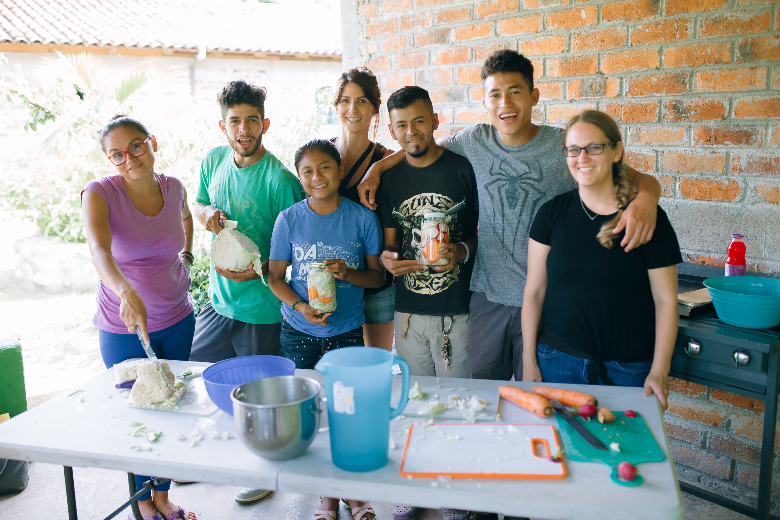 Success! Everyone fermented two jars worth of vegetables at the end of the workshops. This is something they want to continue!