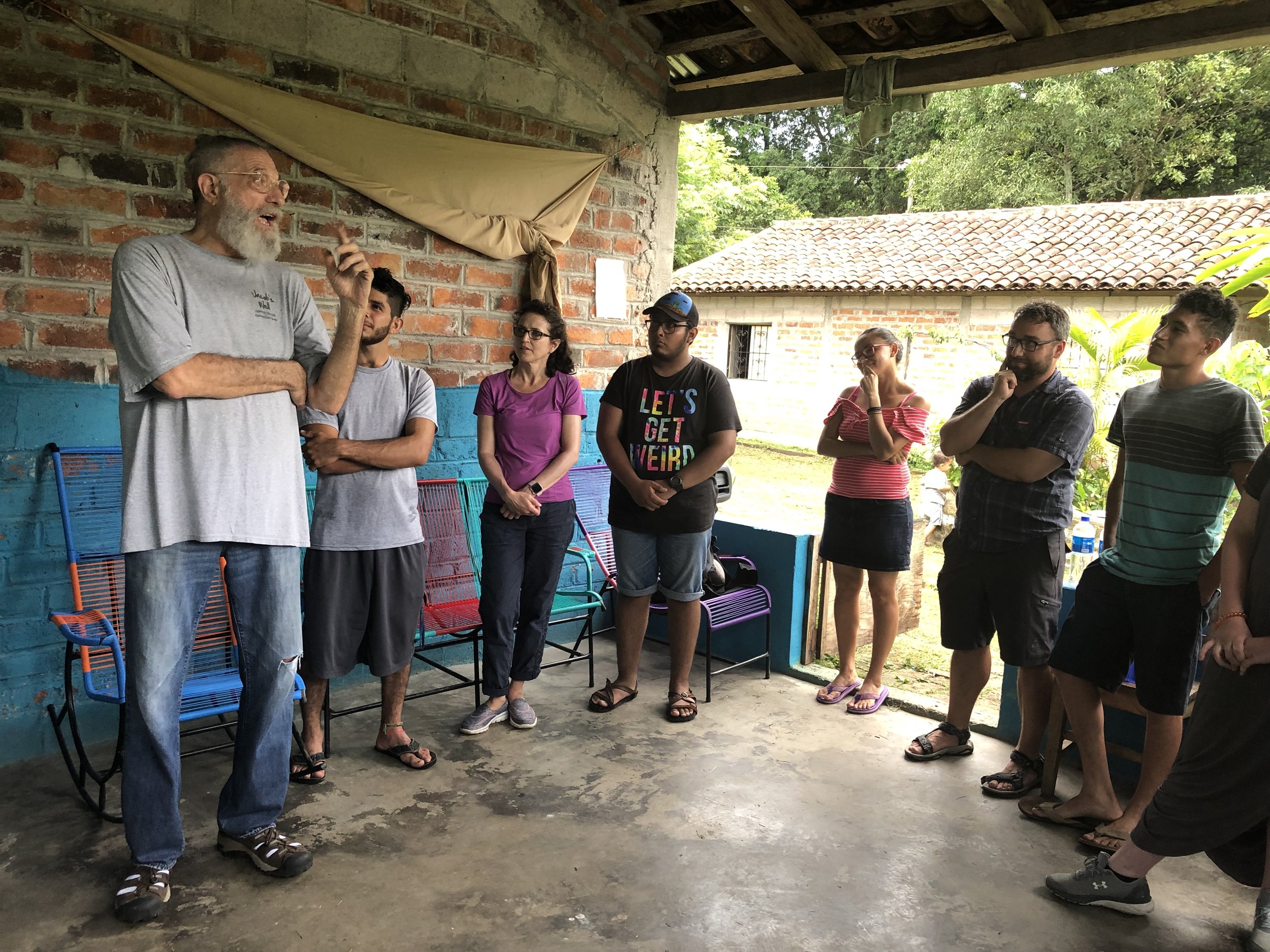 Chuck Sonn is is a friend of the team who prays for all of us and supports our efforts. He was excited to meet our interns—and they were shocked that a 74 year old man was coming to visit them! Grandfather figures are few and far between in most of El Salvador, so it’s needless to say that Chuck was loved and welcomed!