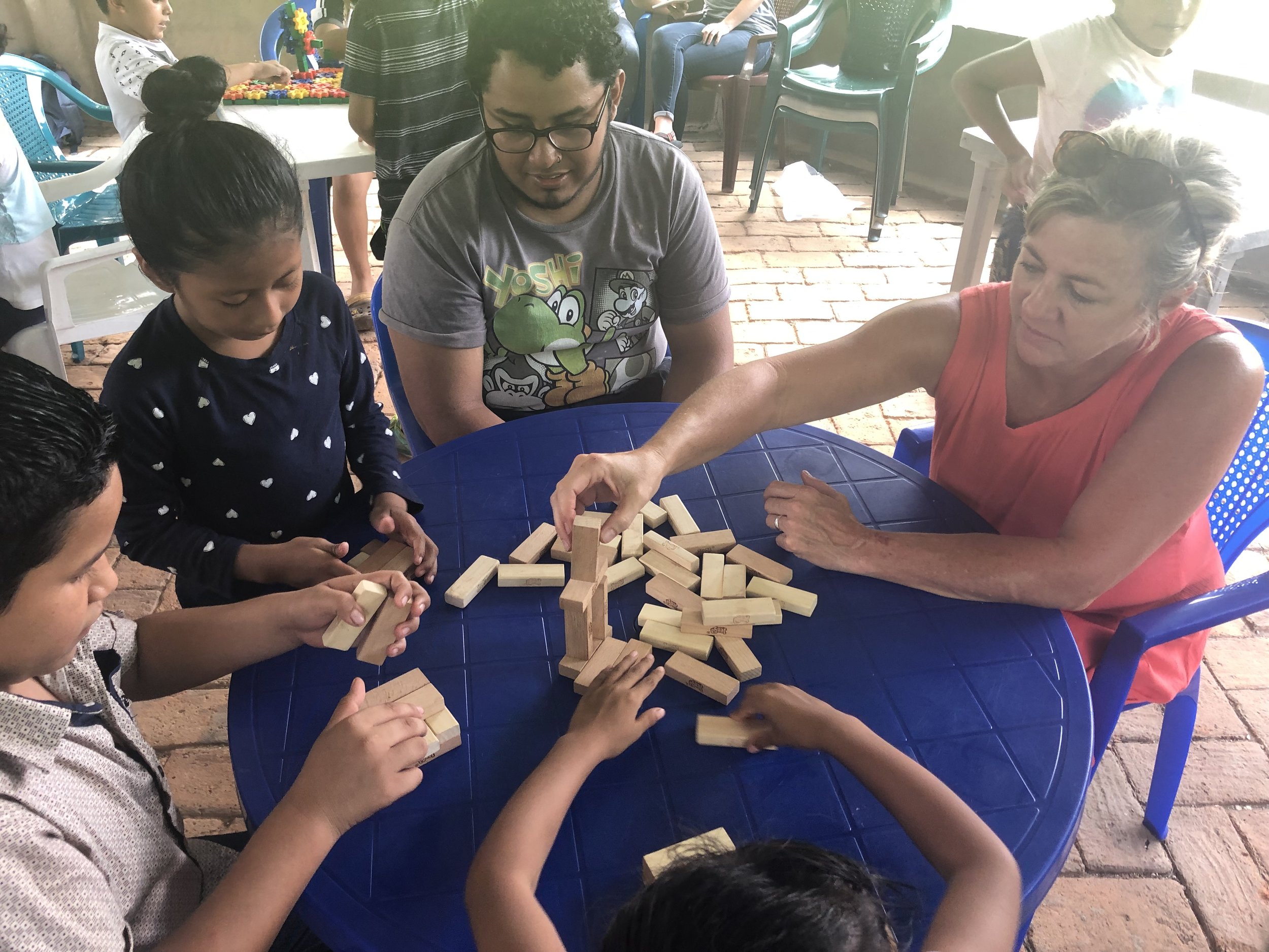 Kerri Garrison (R) is a licensed therapist who works with children as part of her profession. The kids loved her and enjoyed the activities she facilitated.