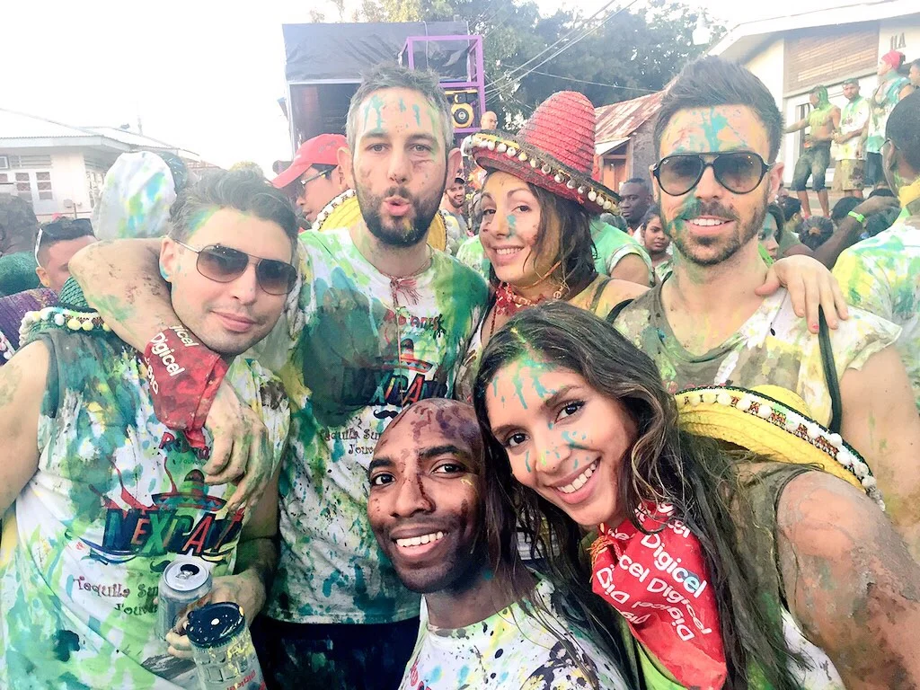 Some of the gang looking bright (literally) and chirpy at 10am after 8 hours of partying