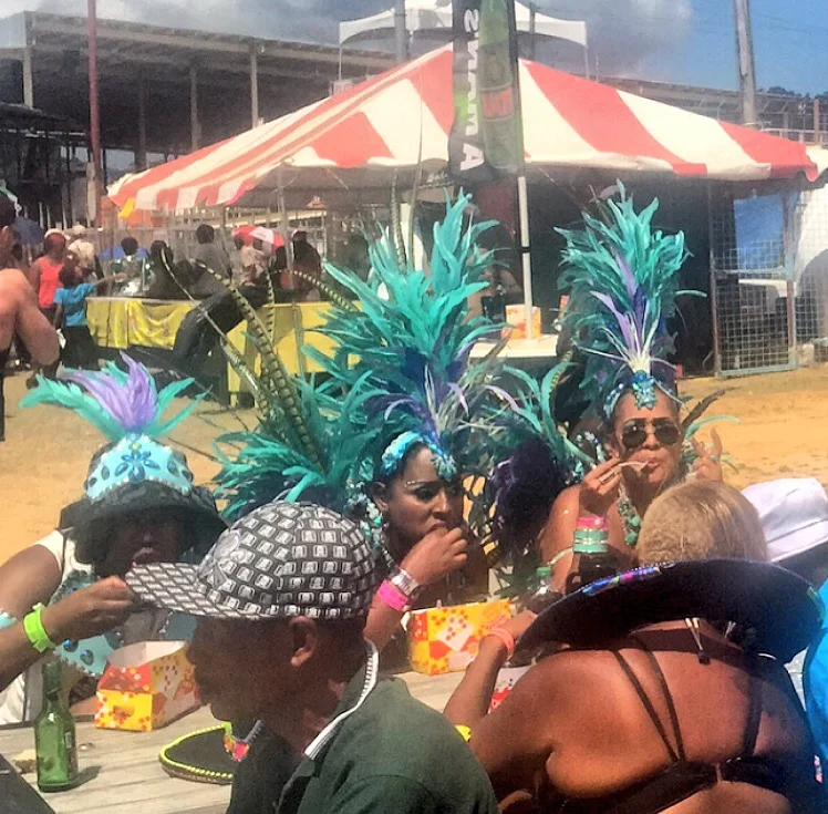 beautiful mas' costumes and fried chicken heaven at the savannah