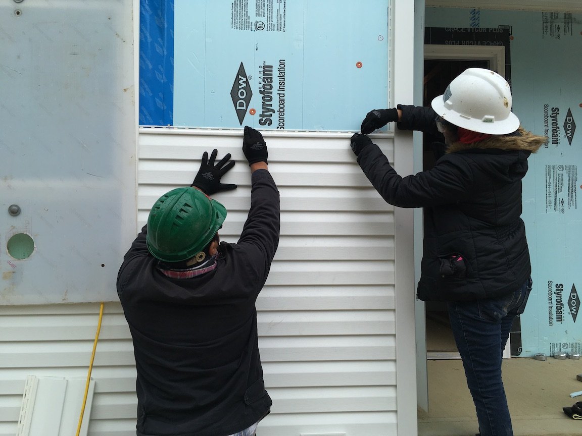  Most volunteers come to Habitat for Humanity with little to no experience building before. 