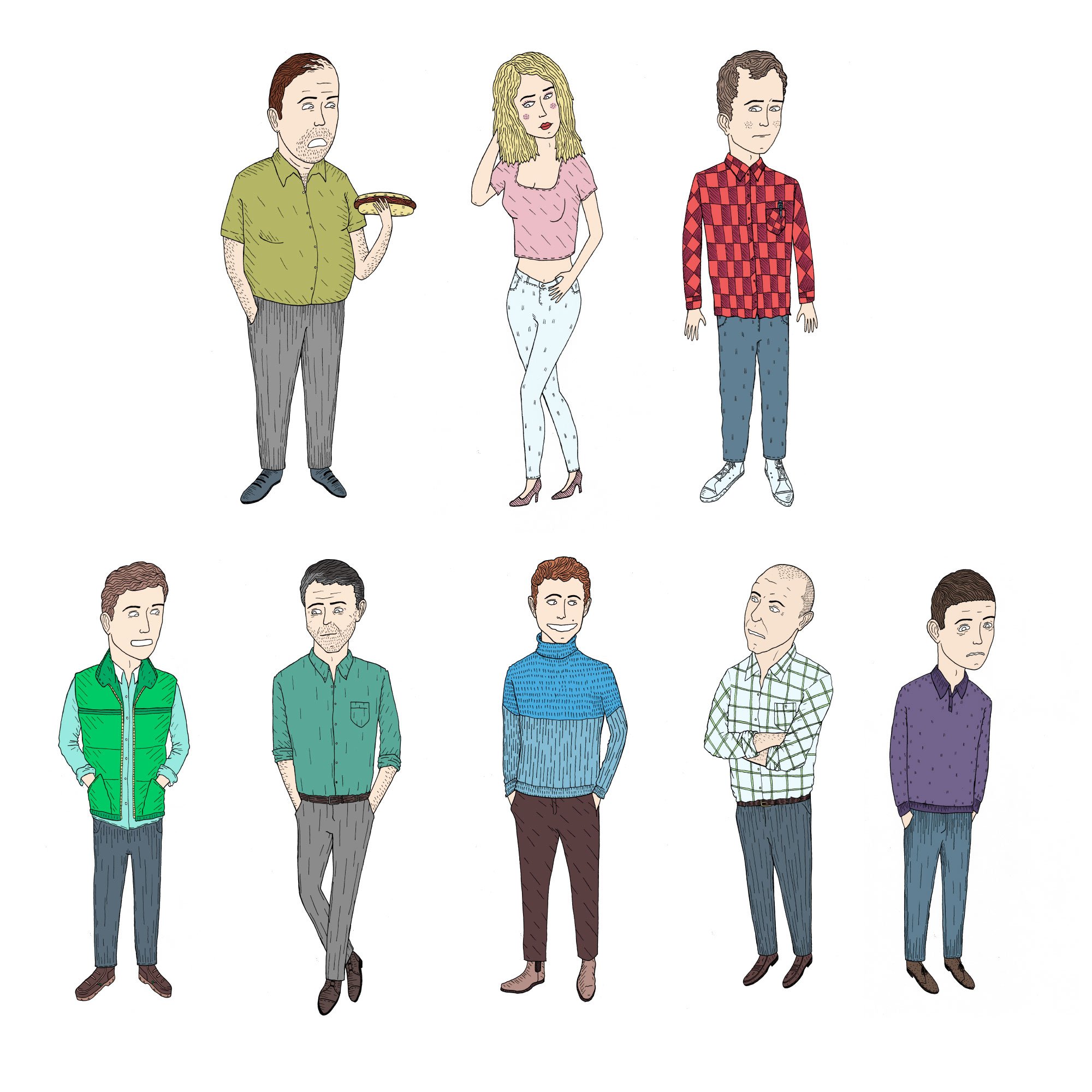 Character designs - For a short story