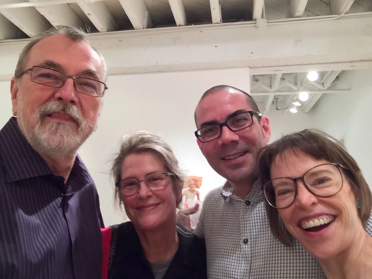 Santiago Cal's opening at RARE gallery. Great Show, get there! VCU super people ... Joe Seipel, Santiago Cal and Liz King.