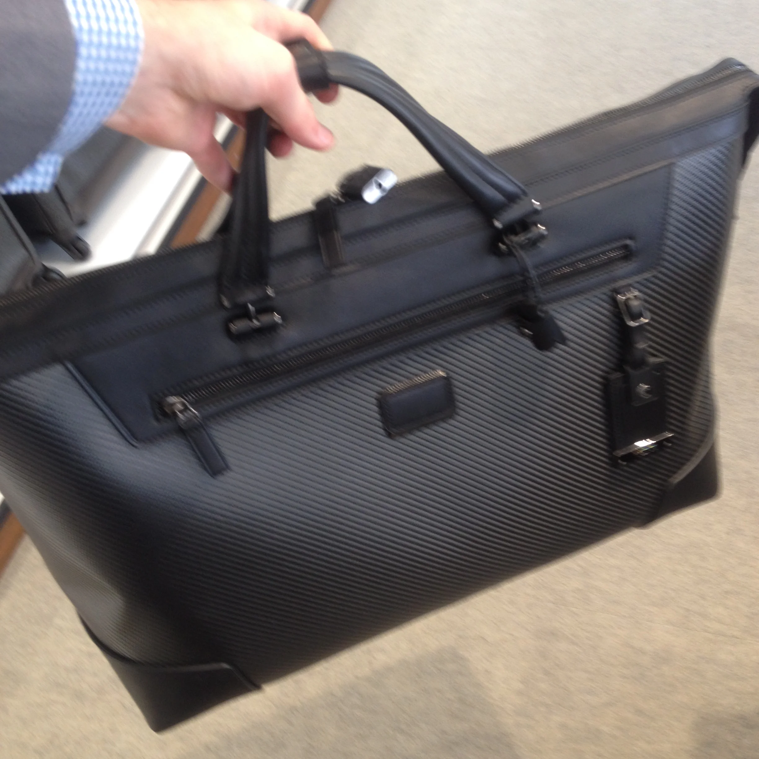 I tried to walk out with this bag. They noticed before I got to the elevator.