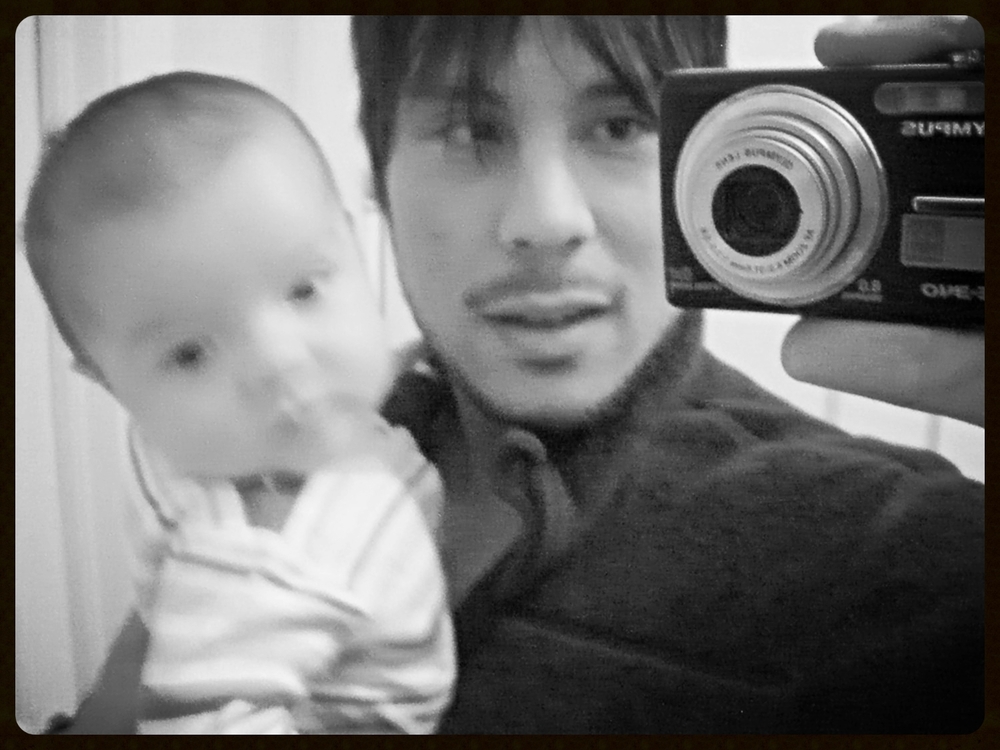 luca & i back in 2009-10. the oldest track on BIOMWS, “old fighter’s song”, dates back to 2009, the year luca was born, & just one year after i'd founded recycle revolution. things sure got busy in a hurry.