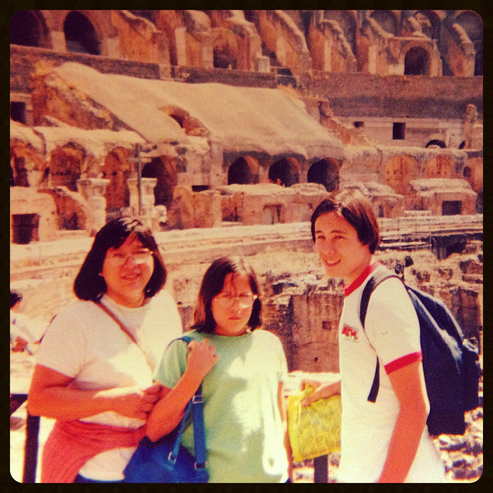 nikki & my mom & i in rome during the 90's. nikki was always so angry. such an angry toddler, nikki! :D jk.