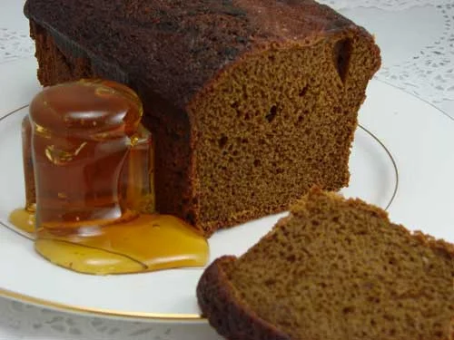 honey cake on a plate