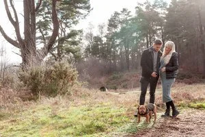 Maternity Photoshoot with Puppy in Surrey Hills